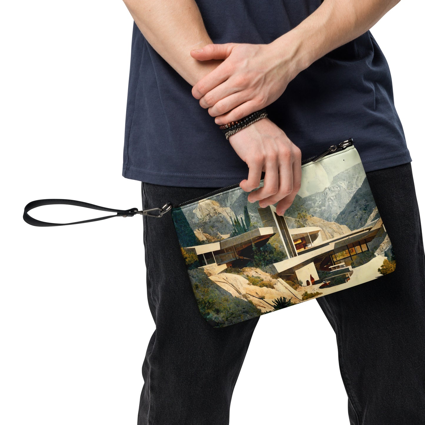 Crossbody Bag Unisex / Faux Leather / Architecture #1