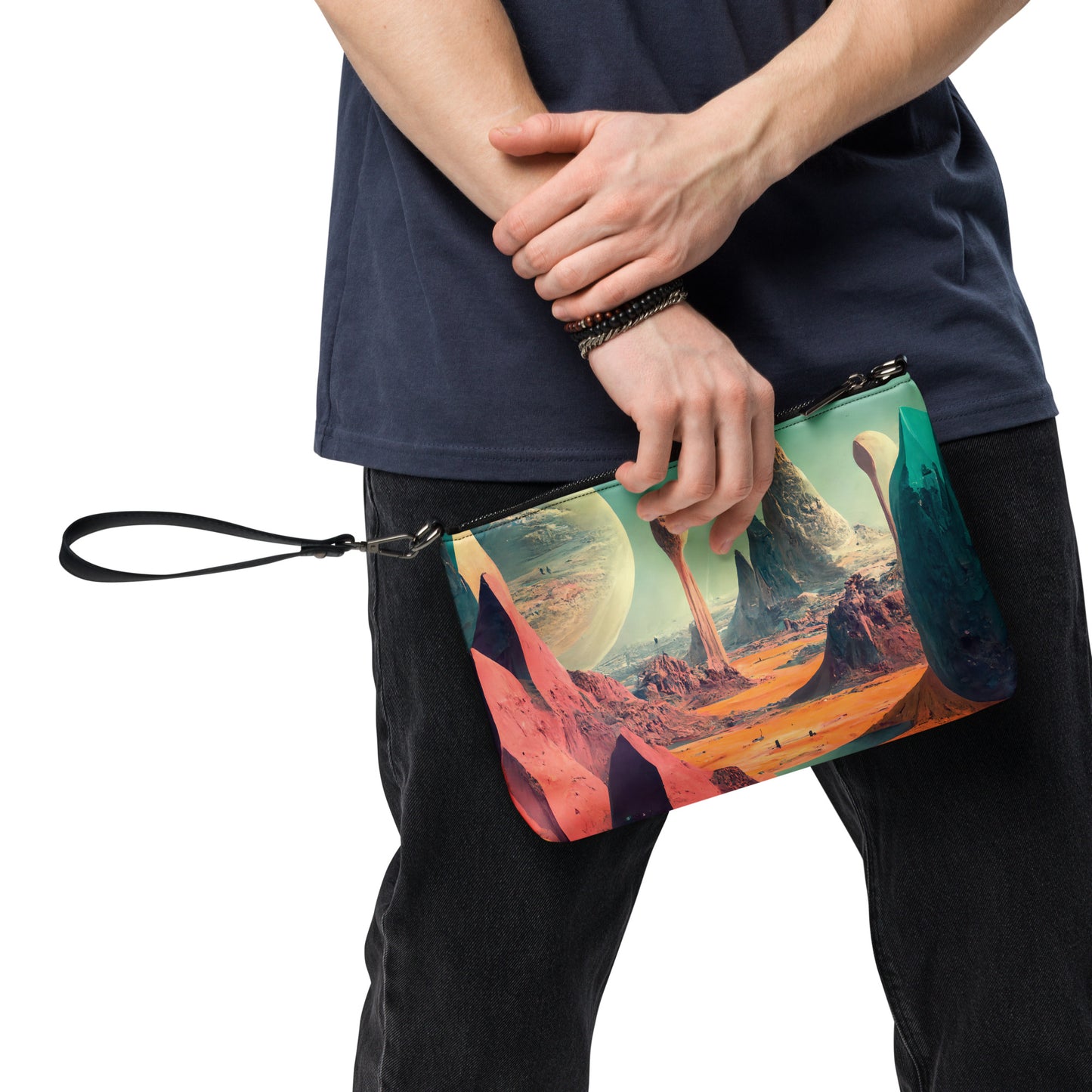 Crossbody Bag Unisex / Faux Leather / Exoplanet #3