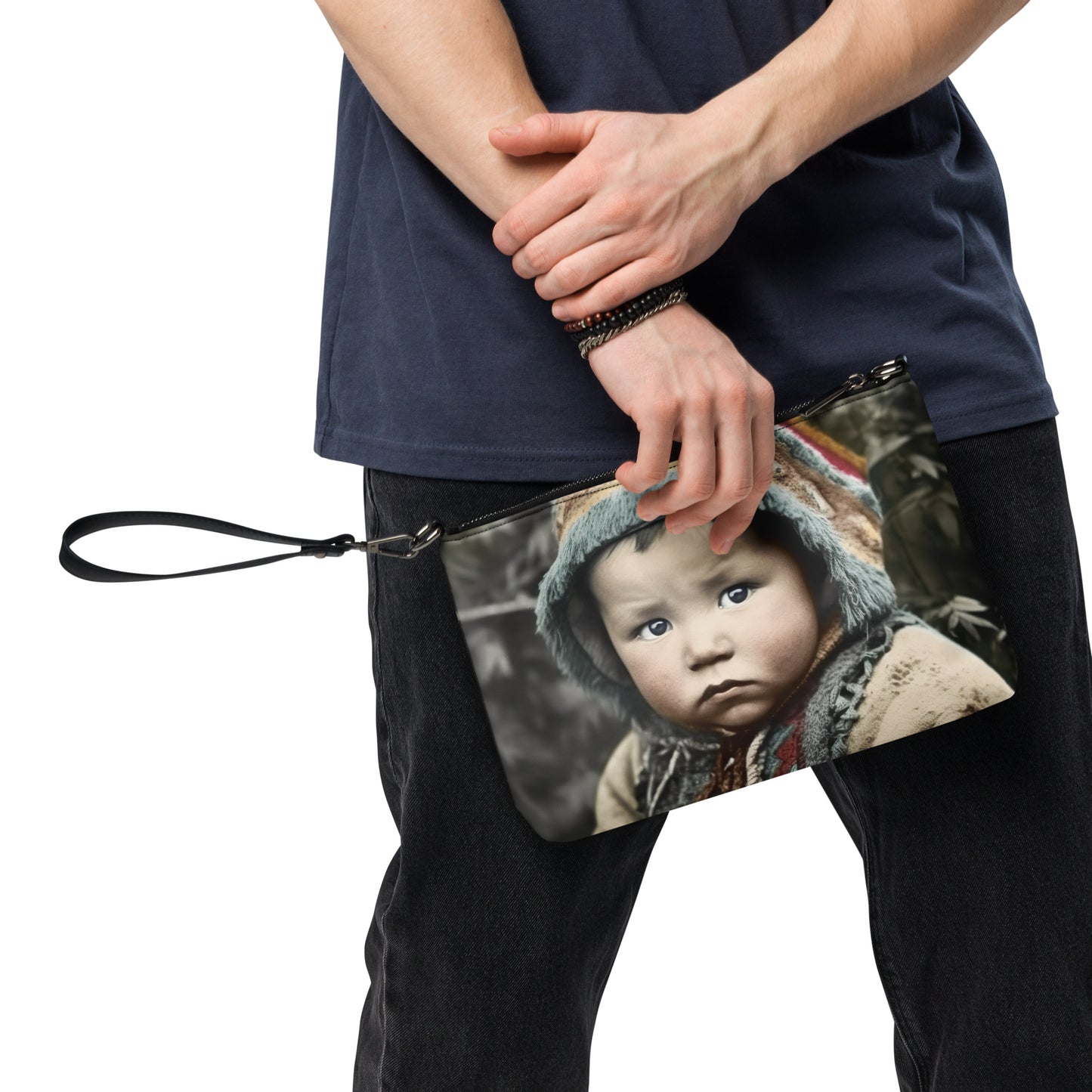 Crossbody Bag Unisex / Faux Leather / Portrait Koelbjerg Child I