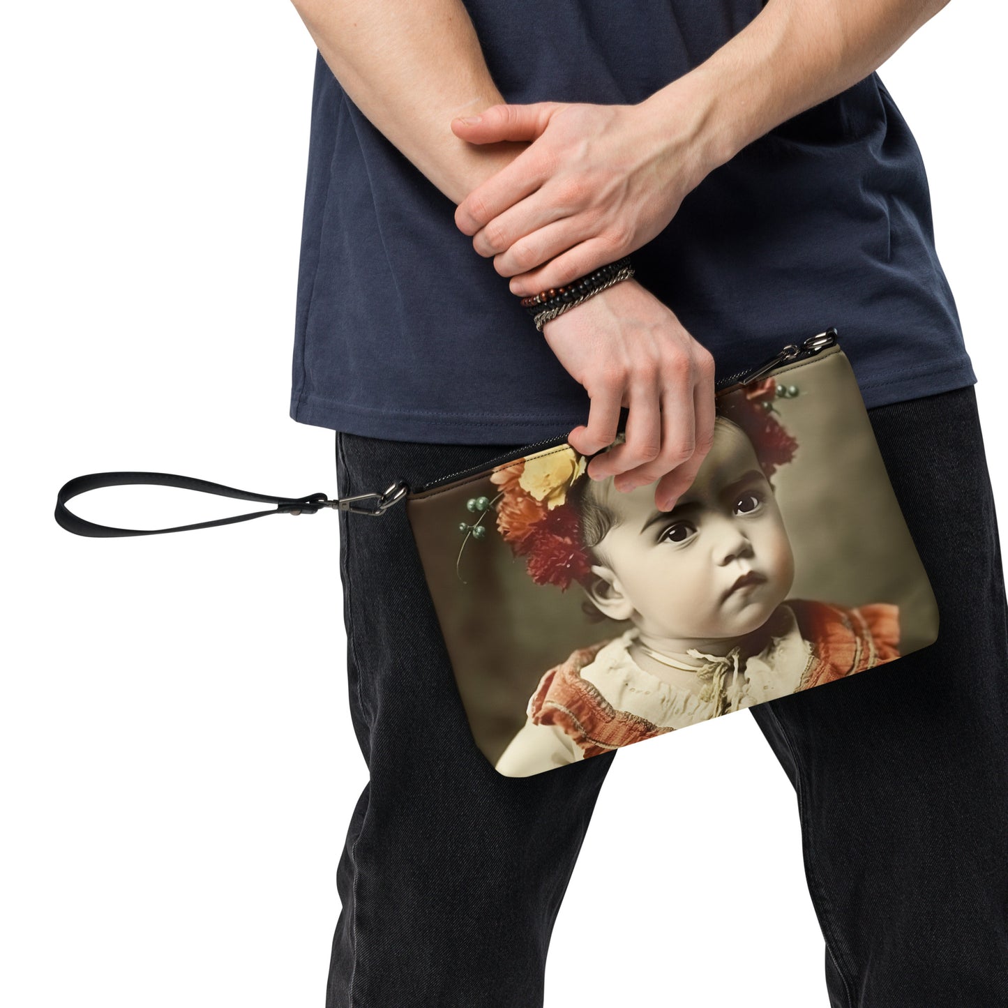 Crossbody Bag Unisex / Faux Leather / Portrait Magdalena Frida I