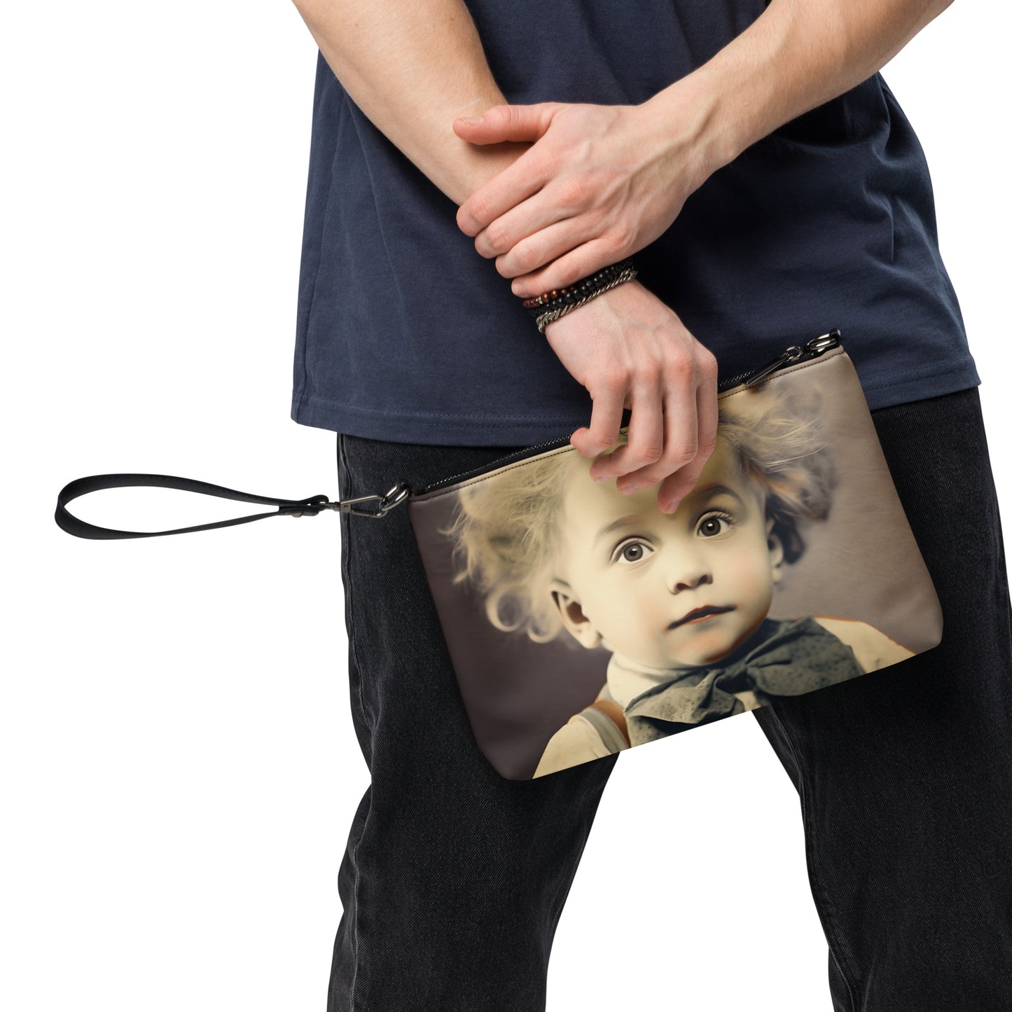 Crossbody Bag Unisex / Faux Leather / Portrait Albert Hermann II