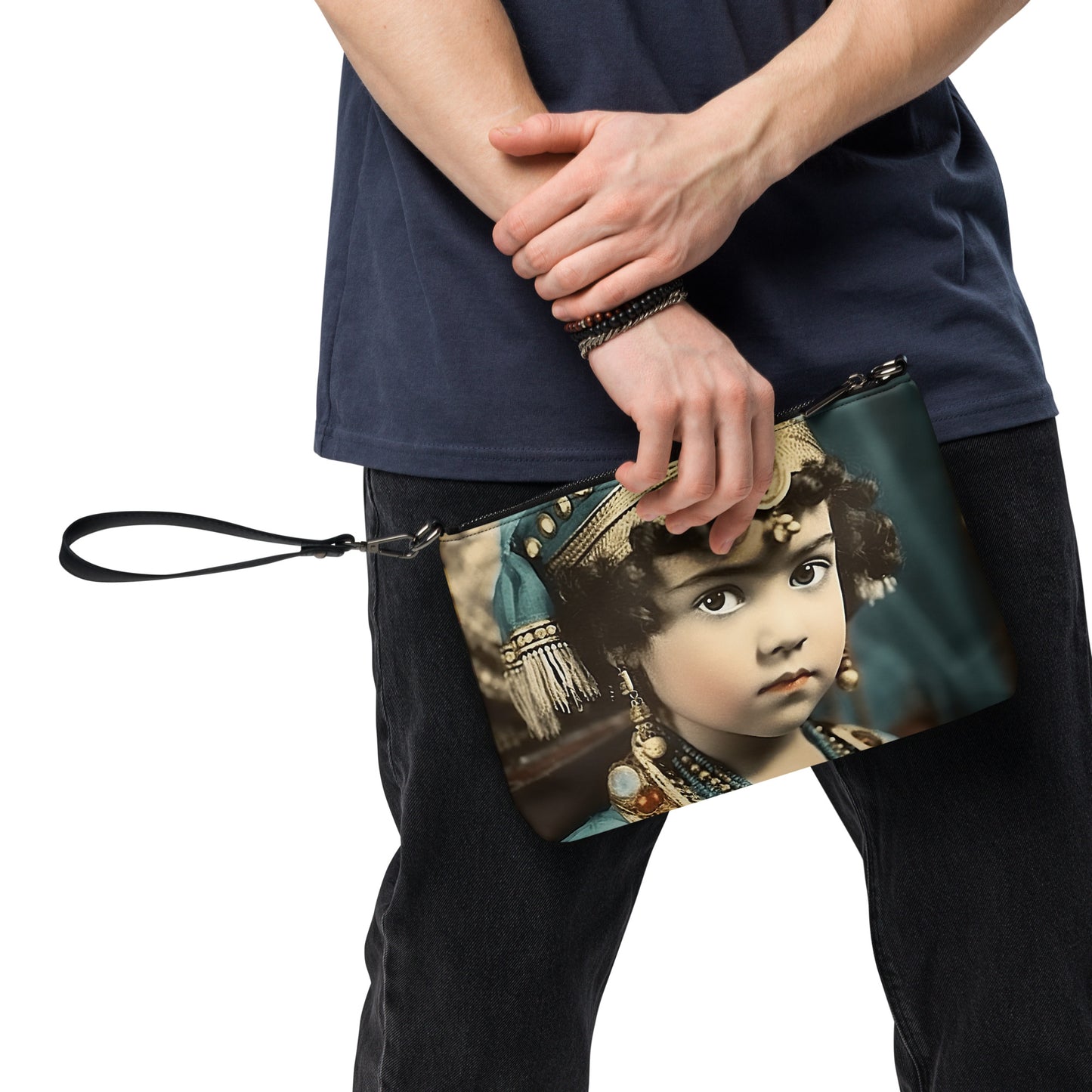 Crossbody Bag Unisex / Faux Leather / Portrait Cleopatra Philopator II