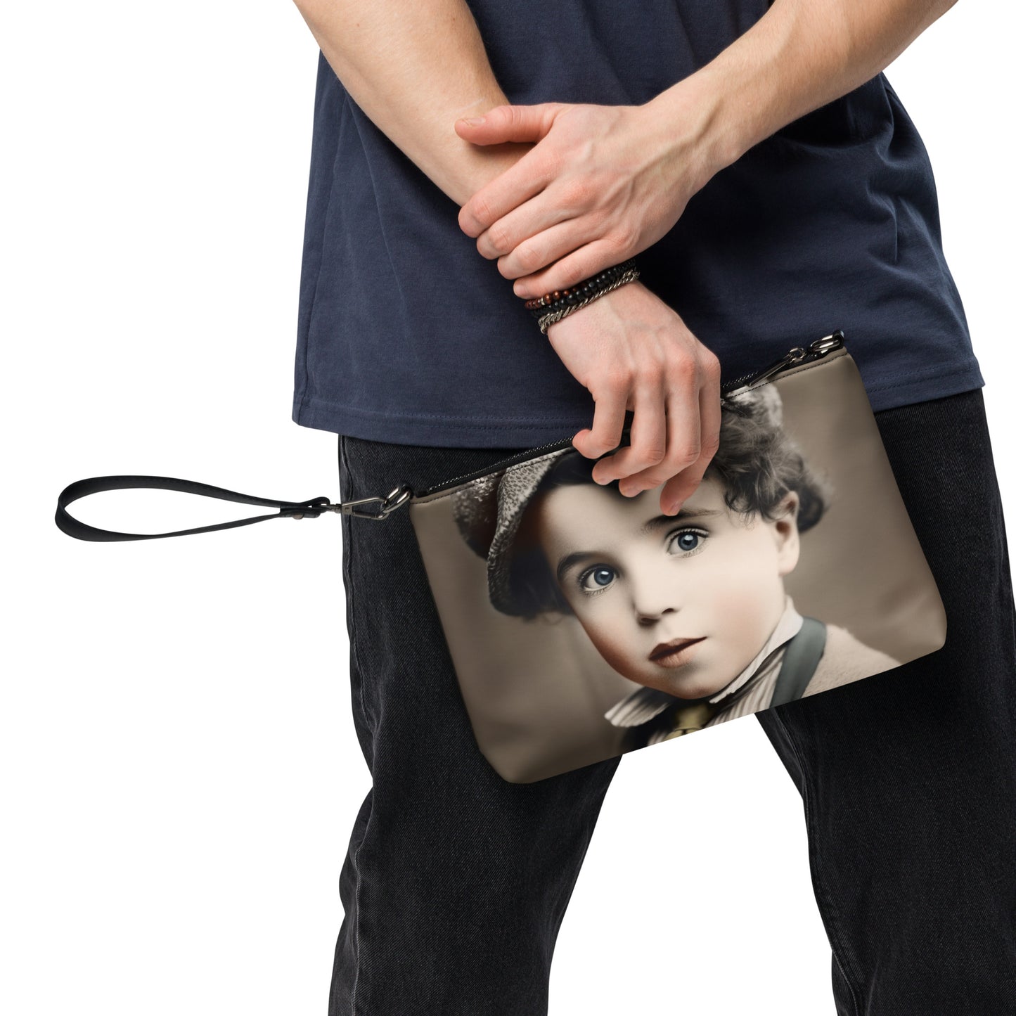 Crossbody Bag Unisex / Faux Leather / Portrait Charles 'Charlie' Spencer III