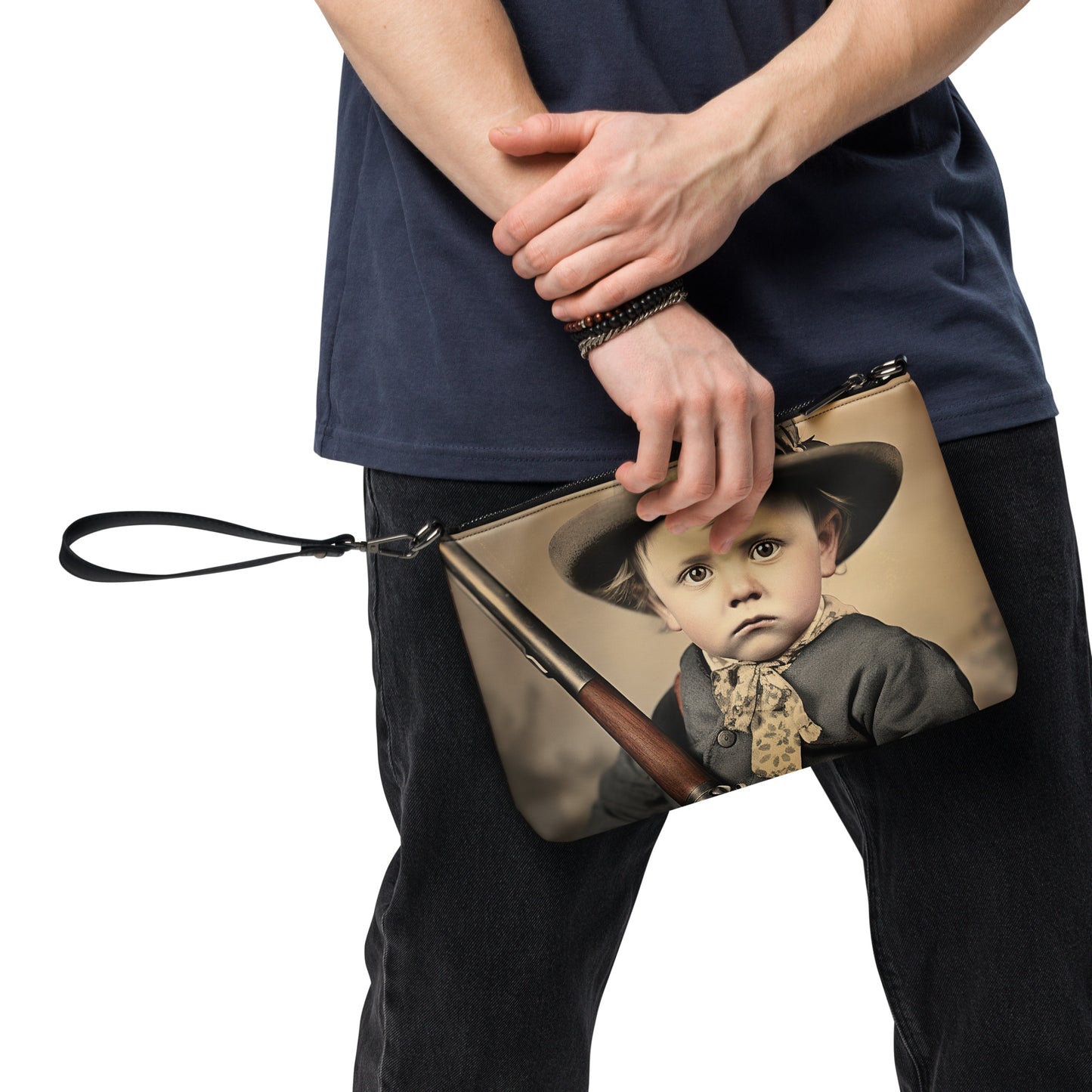 Crossbody Bag Unisex / Faux Leather / Portrait William 'Billy' Henry III