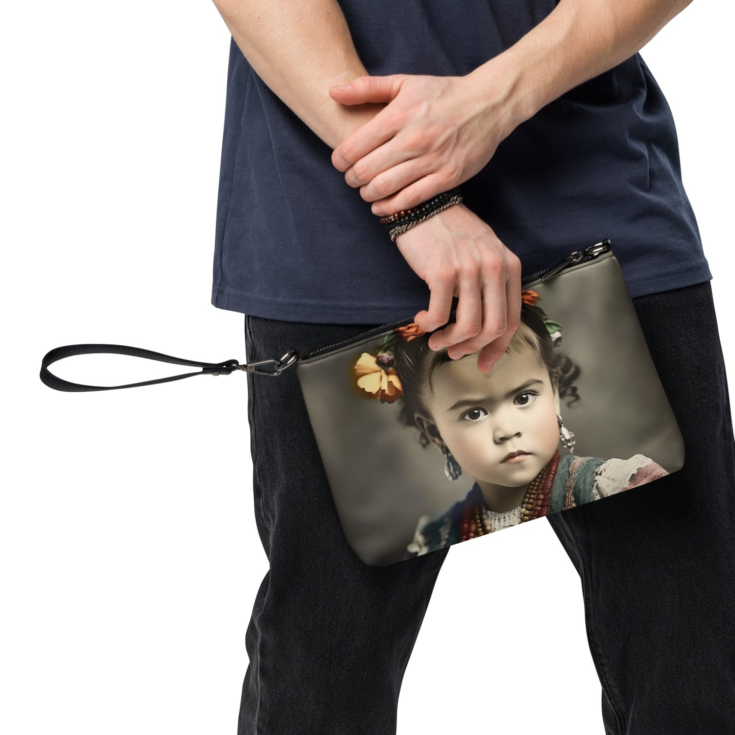 Crossbody Bag Unisex / Faux Leather / Portrait Magdalena Frida VIII