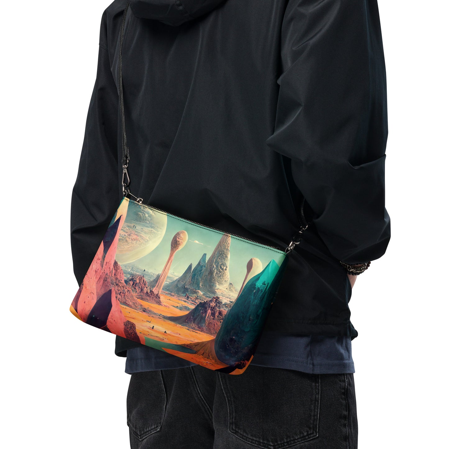 Crossbody Bag Unisex / Faux Leather / Exoplanet #3