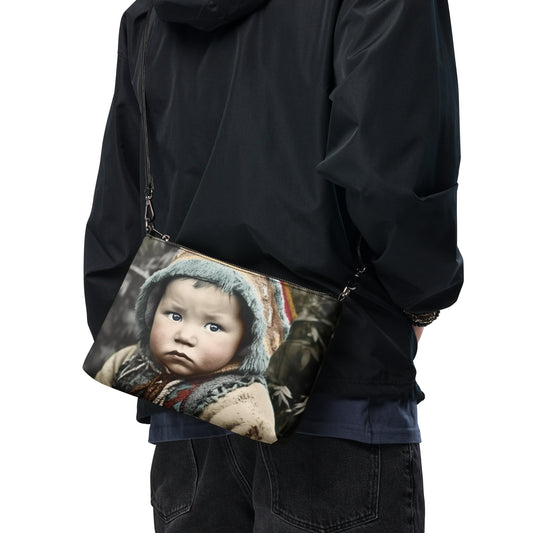 Crossbody Bag Unisex / Faux Leather / Portrait Koelbjerg Child I