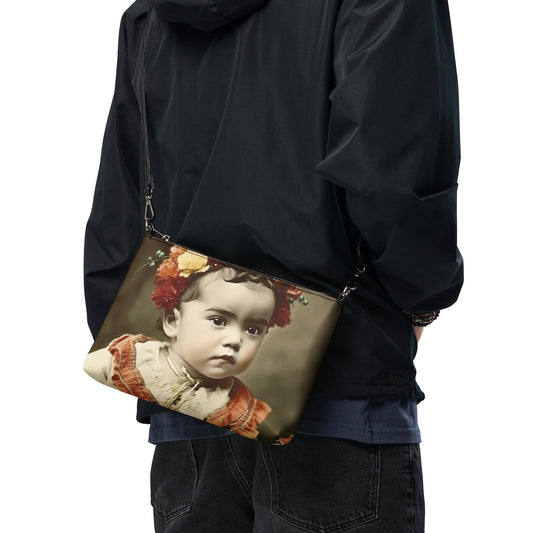 Crossbody Bag Unisex / Faux Leather / Portrait Magdalena Frida I