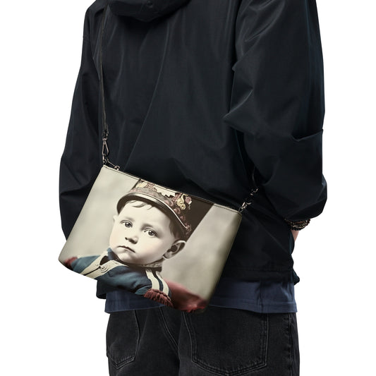 Crossbody Bag Unisex / Faux Leather / Portrait Napoleon Carlo III