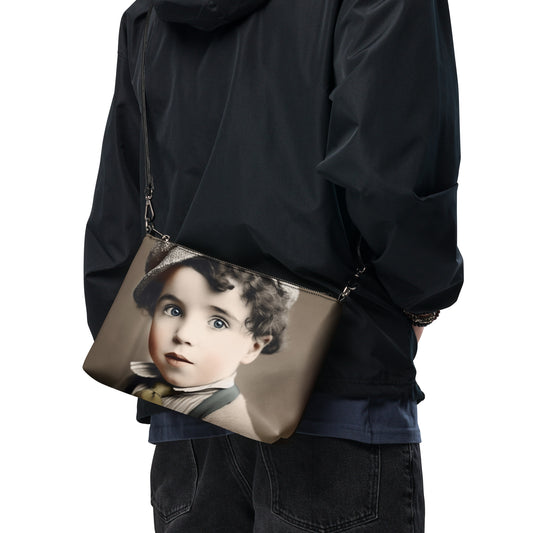 Crossbody Bag Unisex / Faux Leather / Portrait Charles 'Charlie' Spencer III