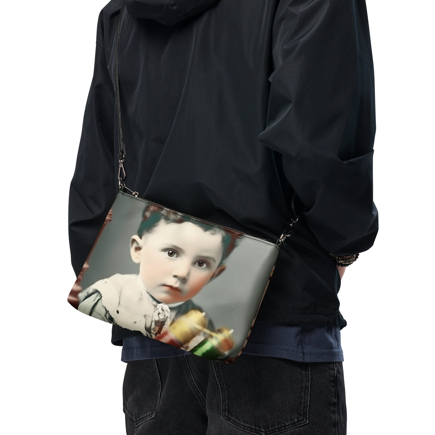 Crossbody Bag Unisex / Faux Leather / Portrait Nikola Milutin I