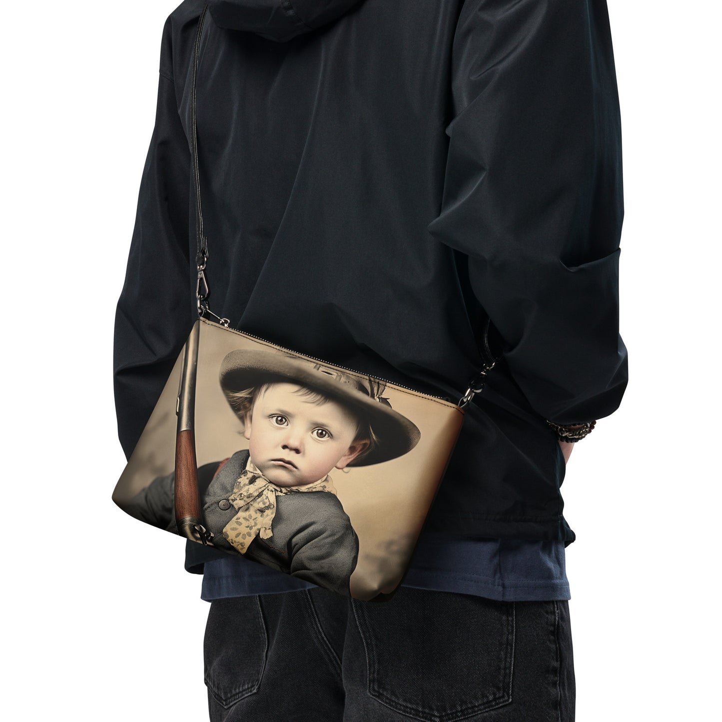 Crossbody Bag Unisex / Faux Leather / Portrait William 'Billy' Henry III