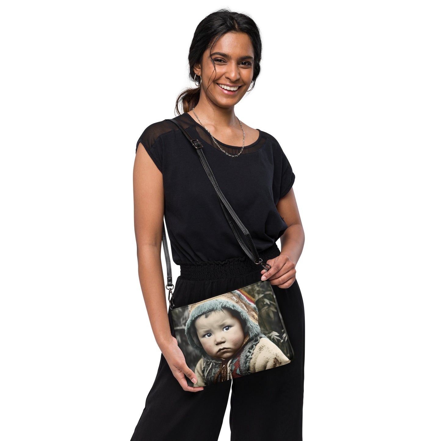 Crossbody Bag Unisex / Faux Leather / Portrait Koelbjerg Child I