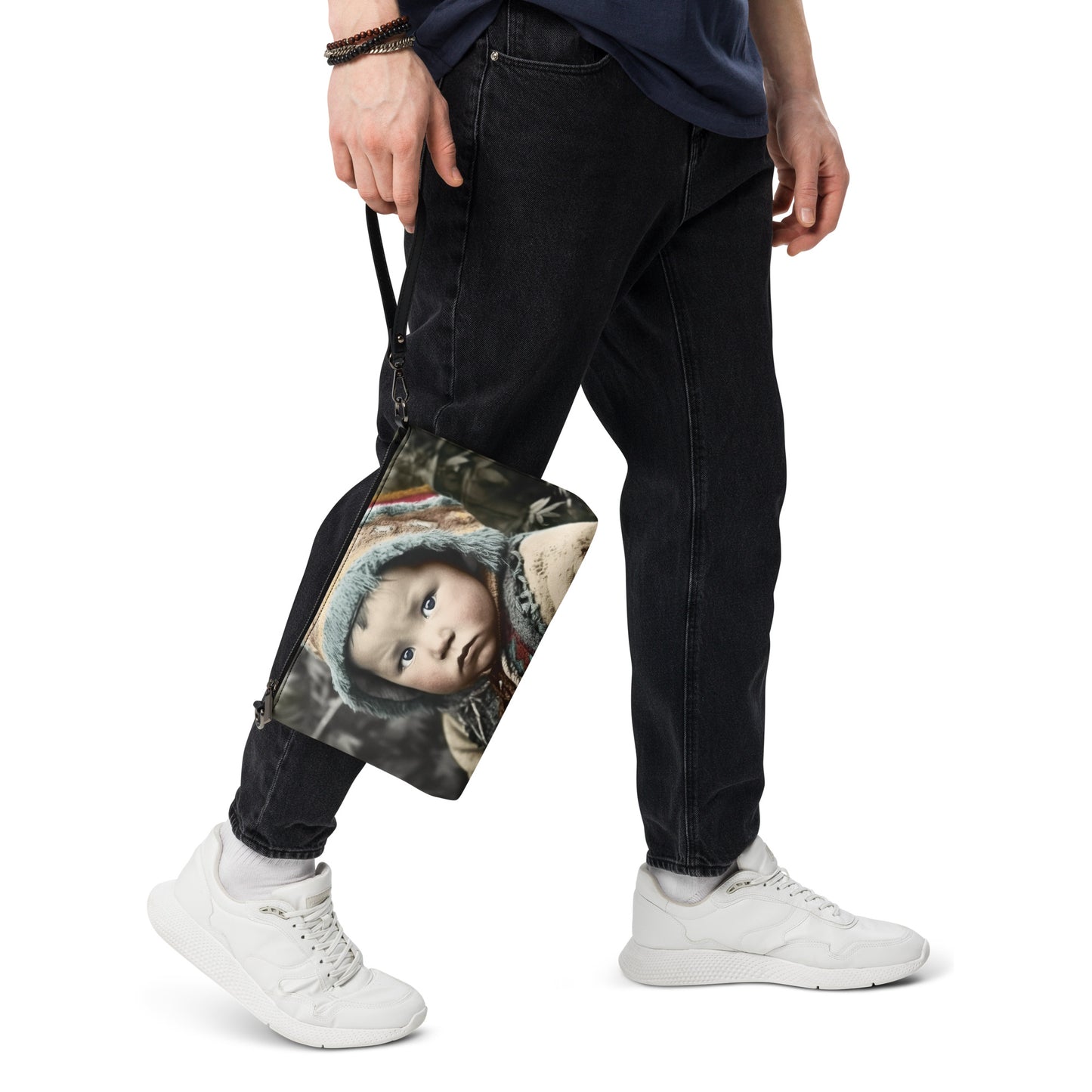 Crossbody Bag Unisex / Faux Leather / Portrait Koelbjerg Child I