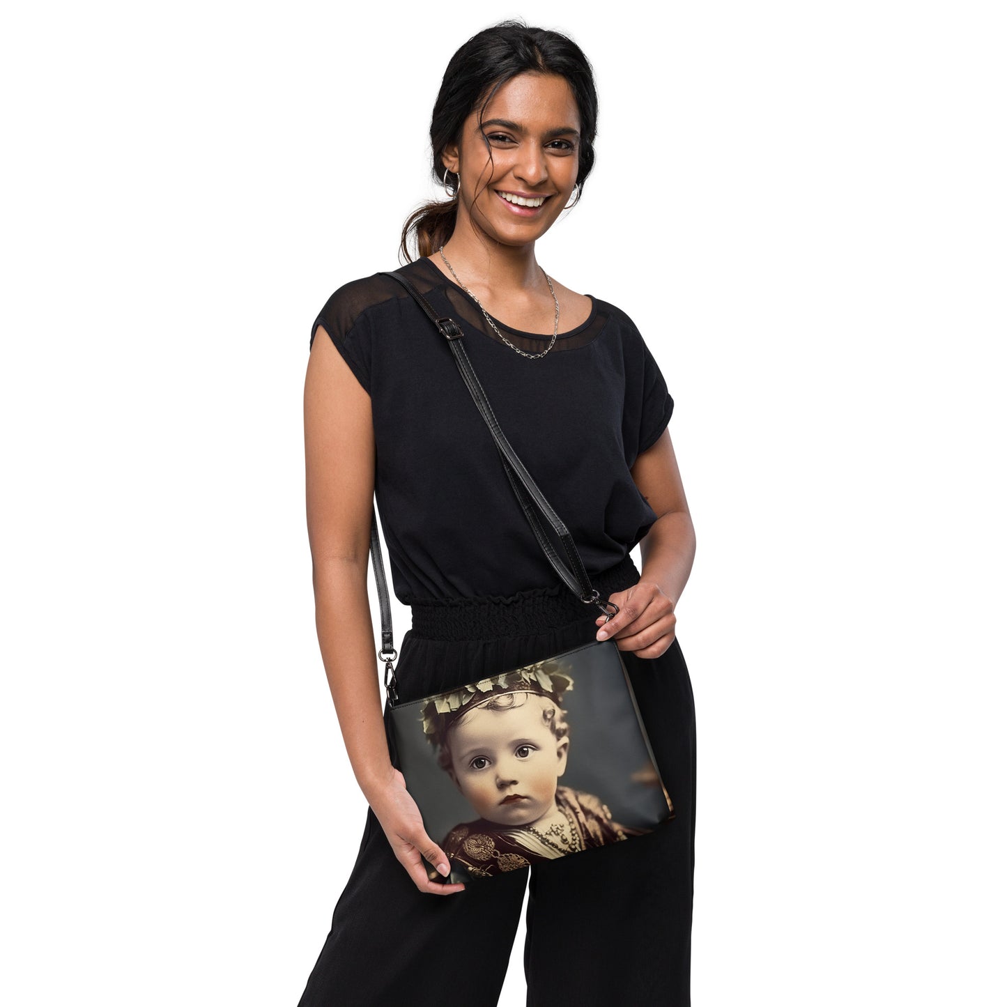 Crossbody Bag Unisex / Faux Leather / Portrait Gaius Julius I