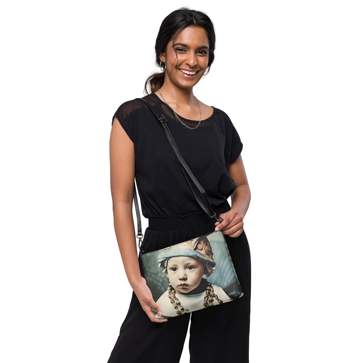 Crossbody Bag Unisex / Faux Leather / Portrait Akhenaten Amenhotep II