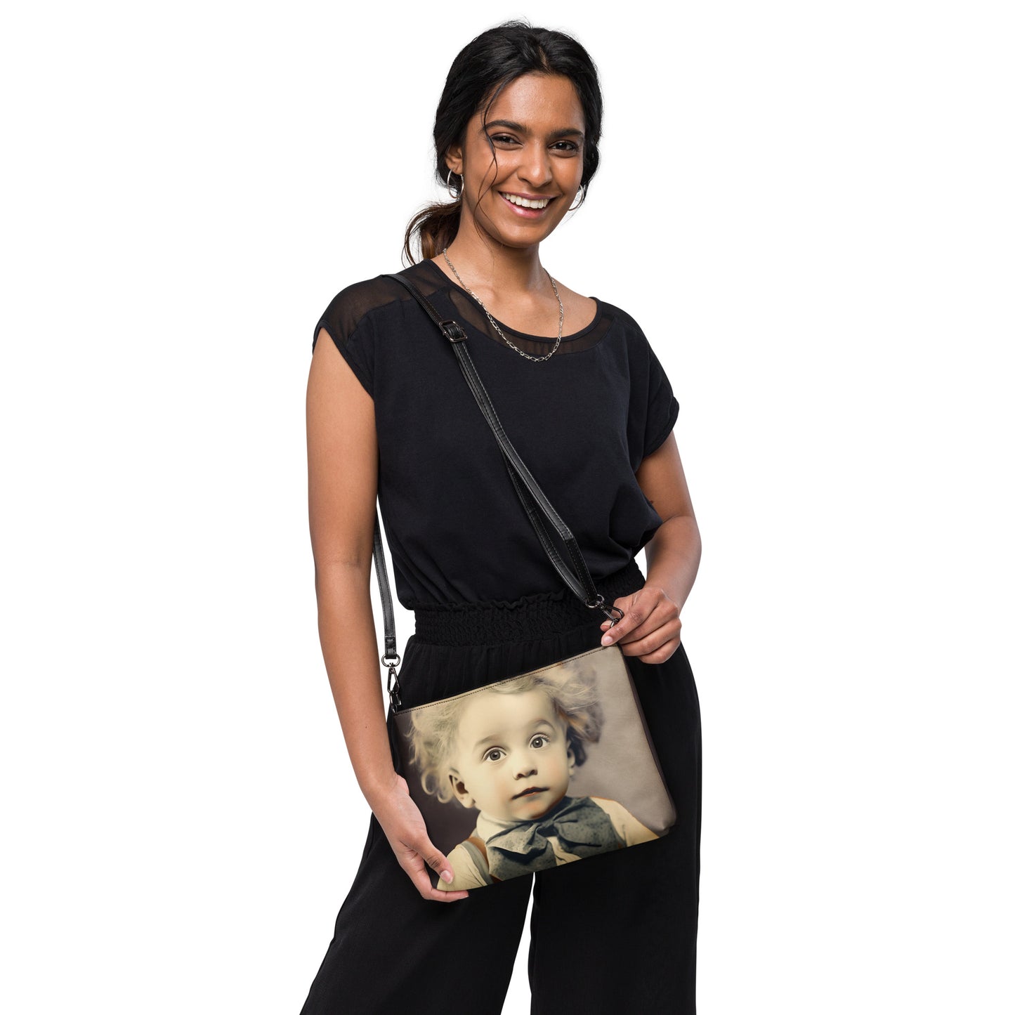 Crossbody Bag Unisex / Faux Leather / Portrait Albert Hermann II