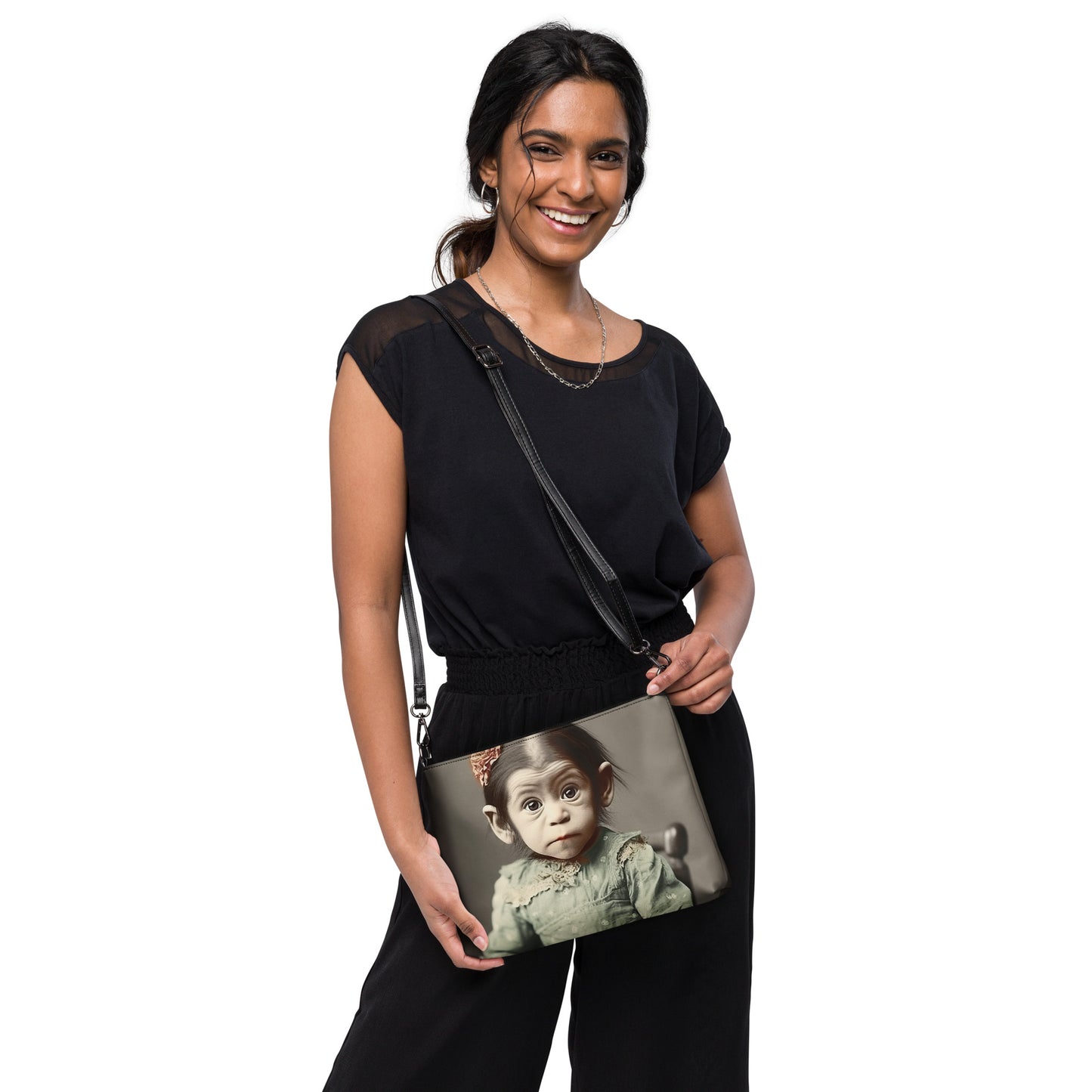 Crossbody Bag Unisex / Faux Leather / Portrait Lucy Dinkinesh I