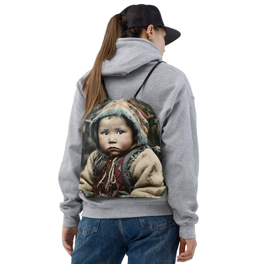 Drawstring Bag / Spun Polyester / Portrait Koelbjerg Child I