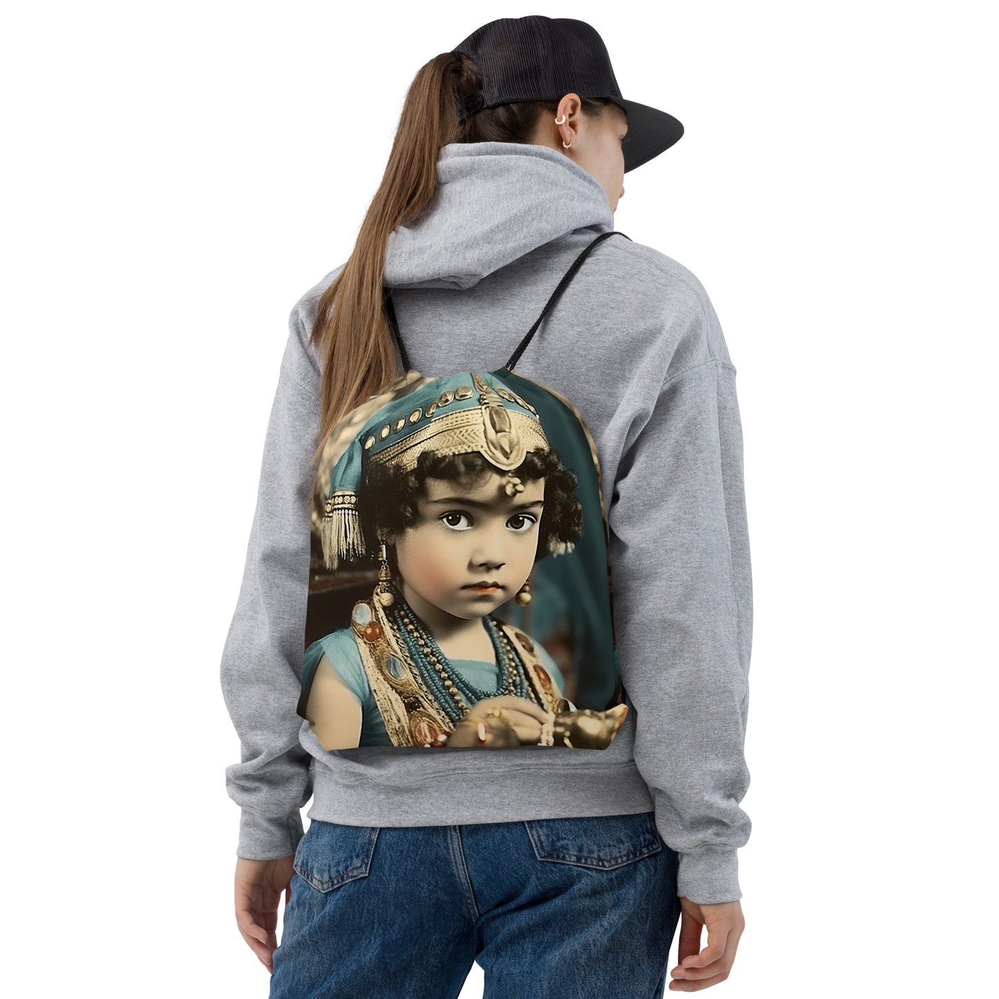 Drawstring Bag / Spun Polyester / Portrait Cleopatra Philopator II