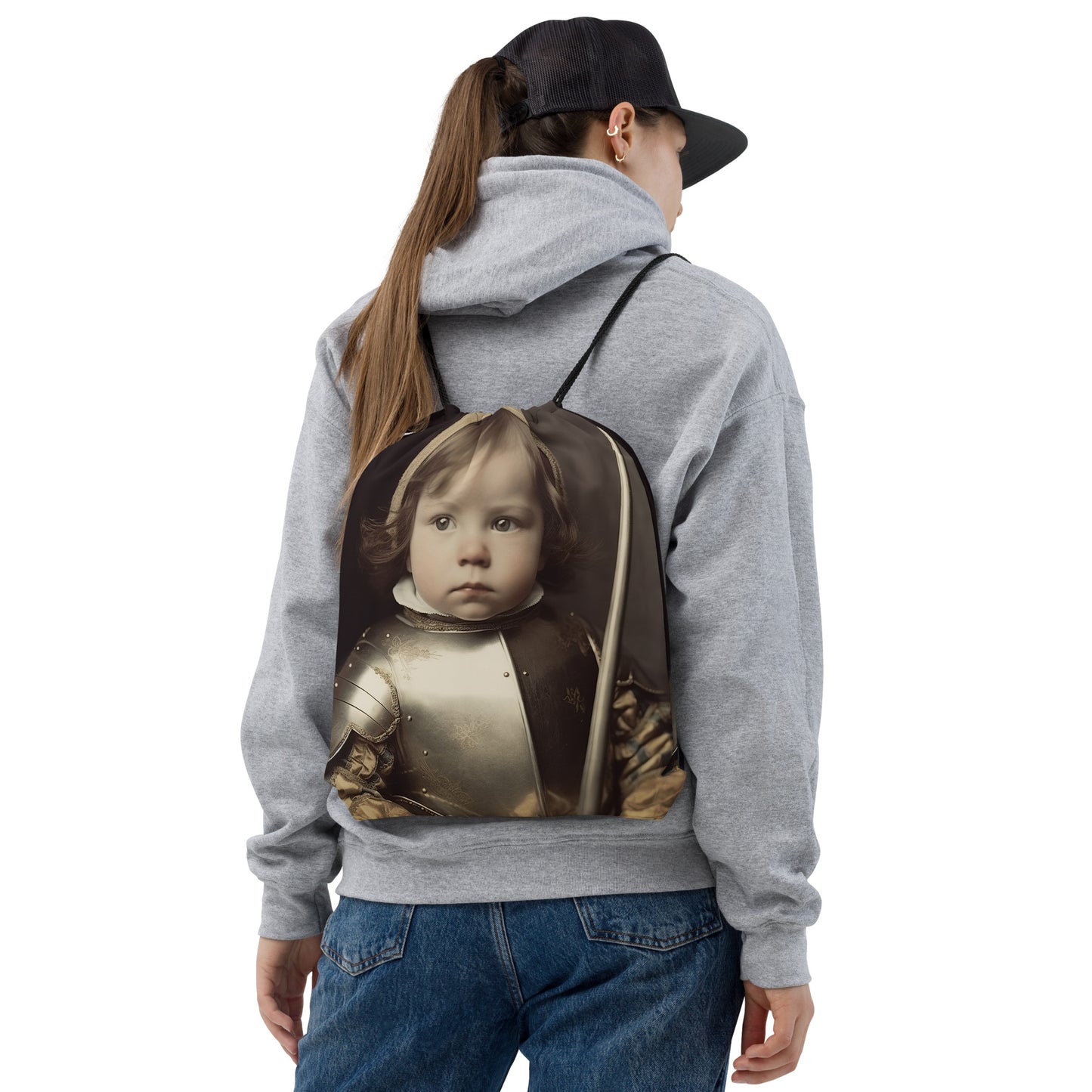 Drawstring Bag / Spun Polyester / Portrait Jeanne 'Joan' Arc II