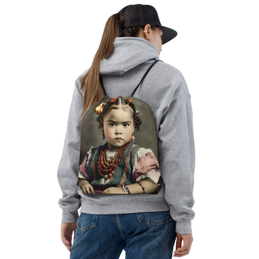 Drawstring Bag / Spun Polyester / Portrait Magdalena Frida VIII