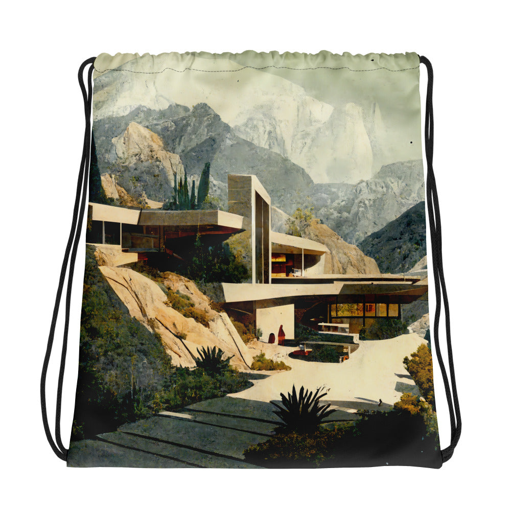 Drawstring Bag / Spun Polyester / Architecture #1