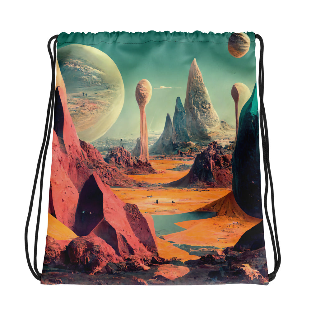 Drawstring Bag / Spun Polyester / Exoplanet #3