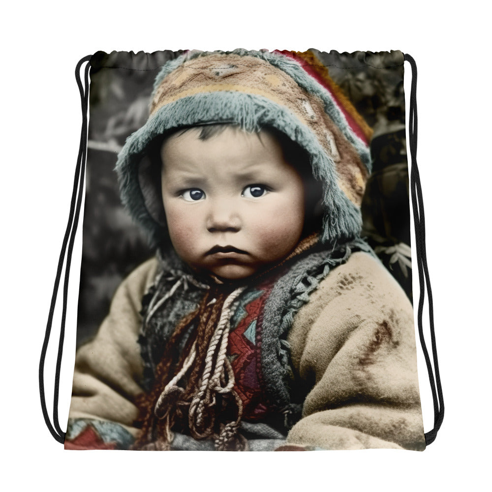 Drawstring Bag / Spun Polyester / Portrait Koelbjerg Child I