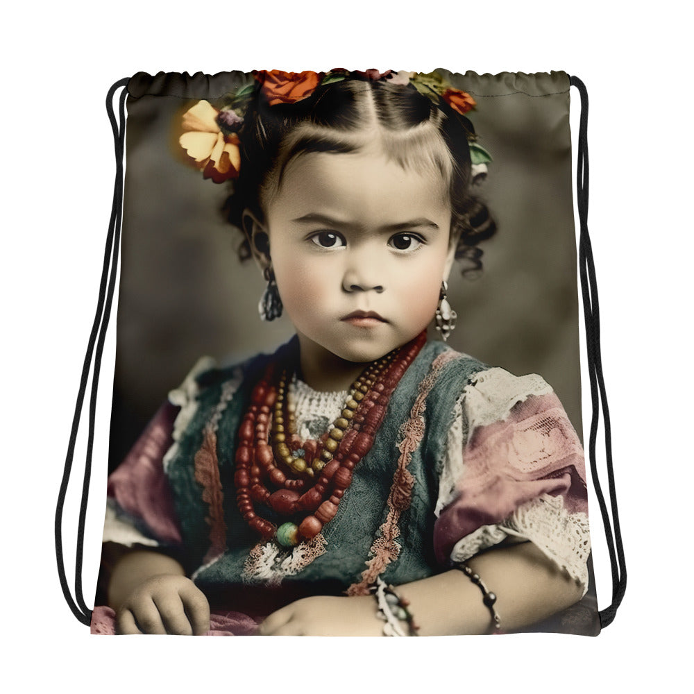 Drawstring Bag / Spun Polyester / Portrait Magdalena Frida VIII