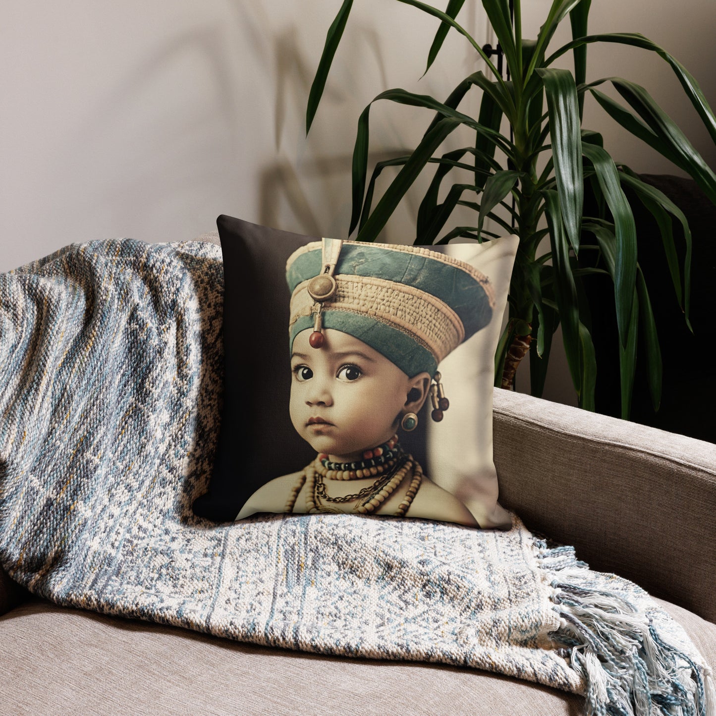 Pillow / Premium / Portrait Nefertiti Neferneferuaten I