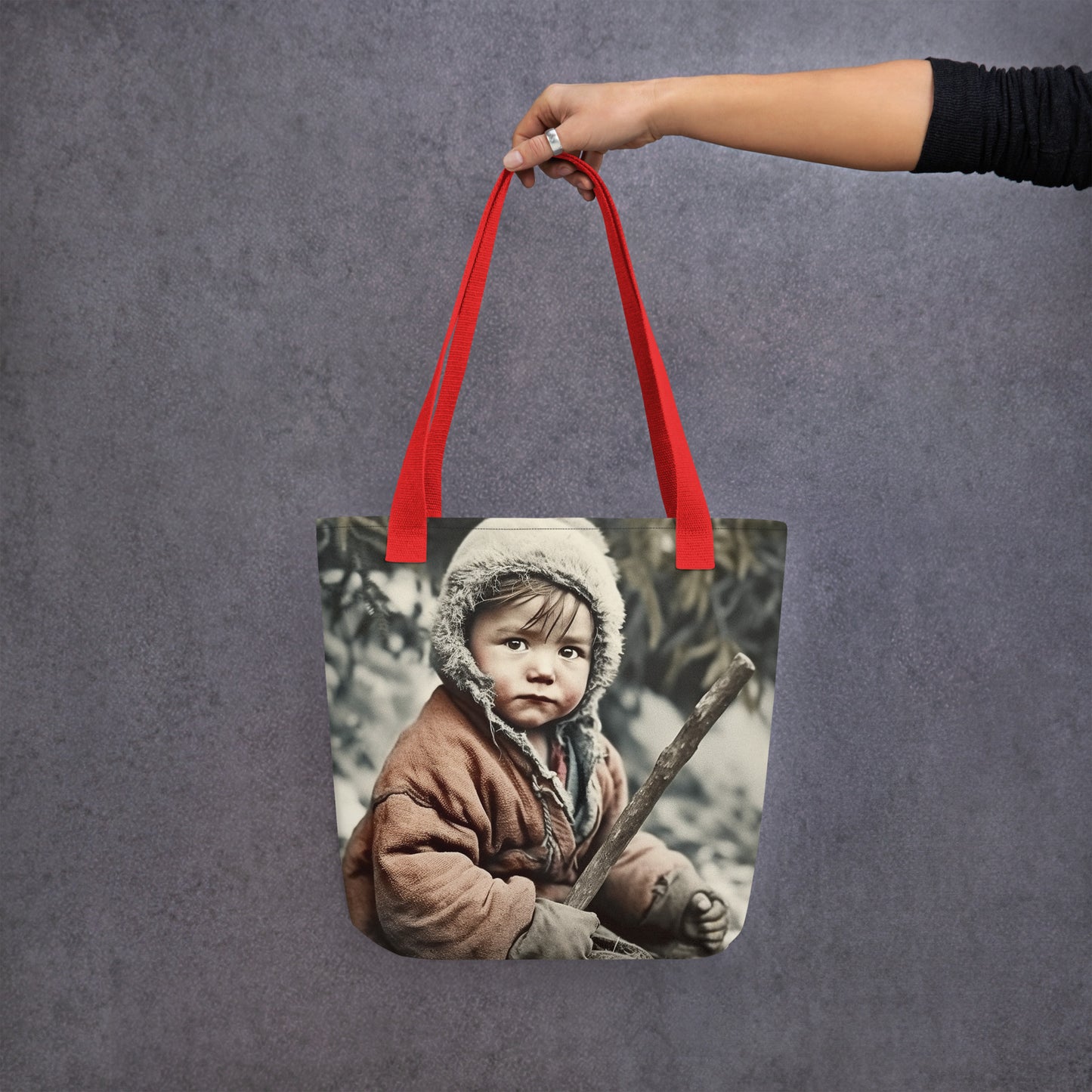 Tote Bag / Spun Polyester / Portrait Ötzi Tisenjoch I