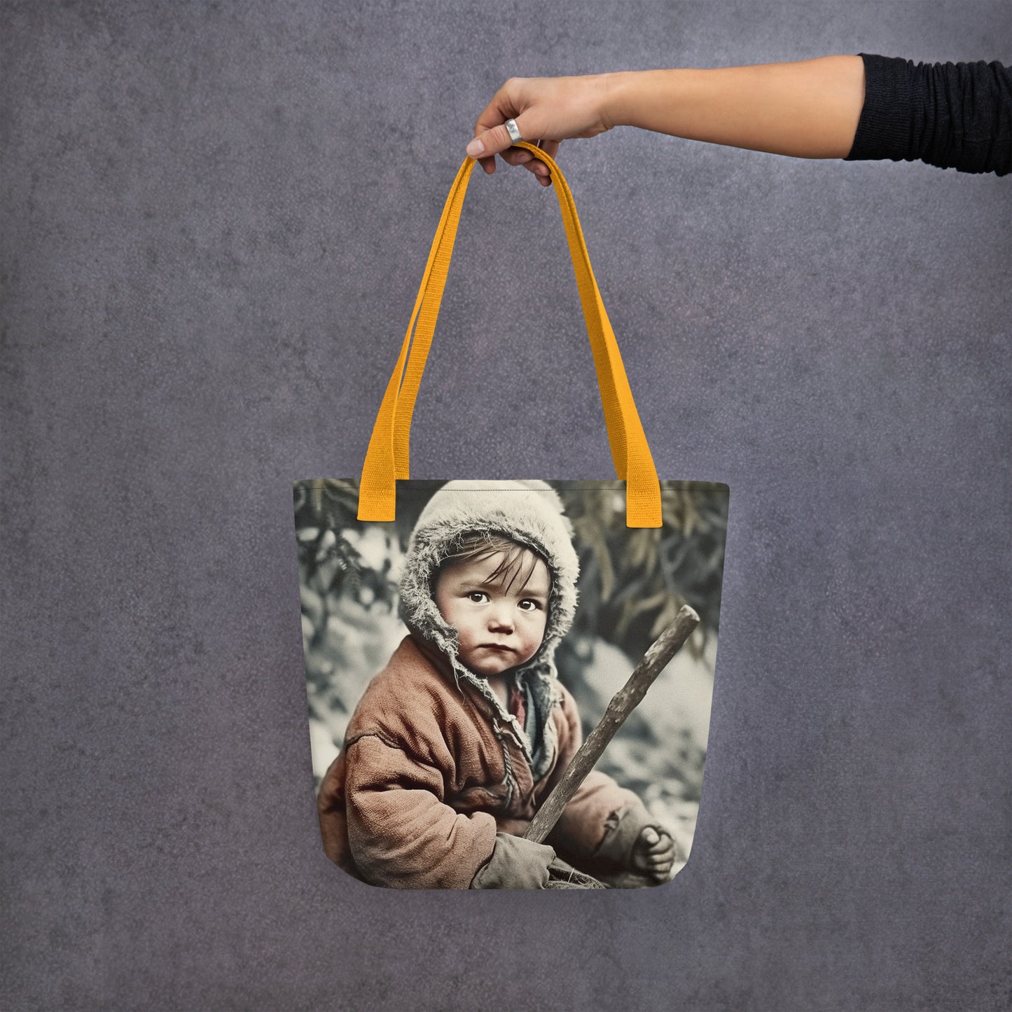 Tote Bag / Spun Polyester / Portrait Ötzi Tisenjoch I