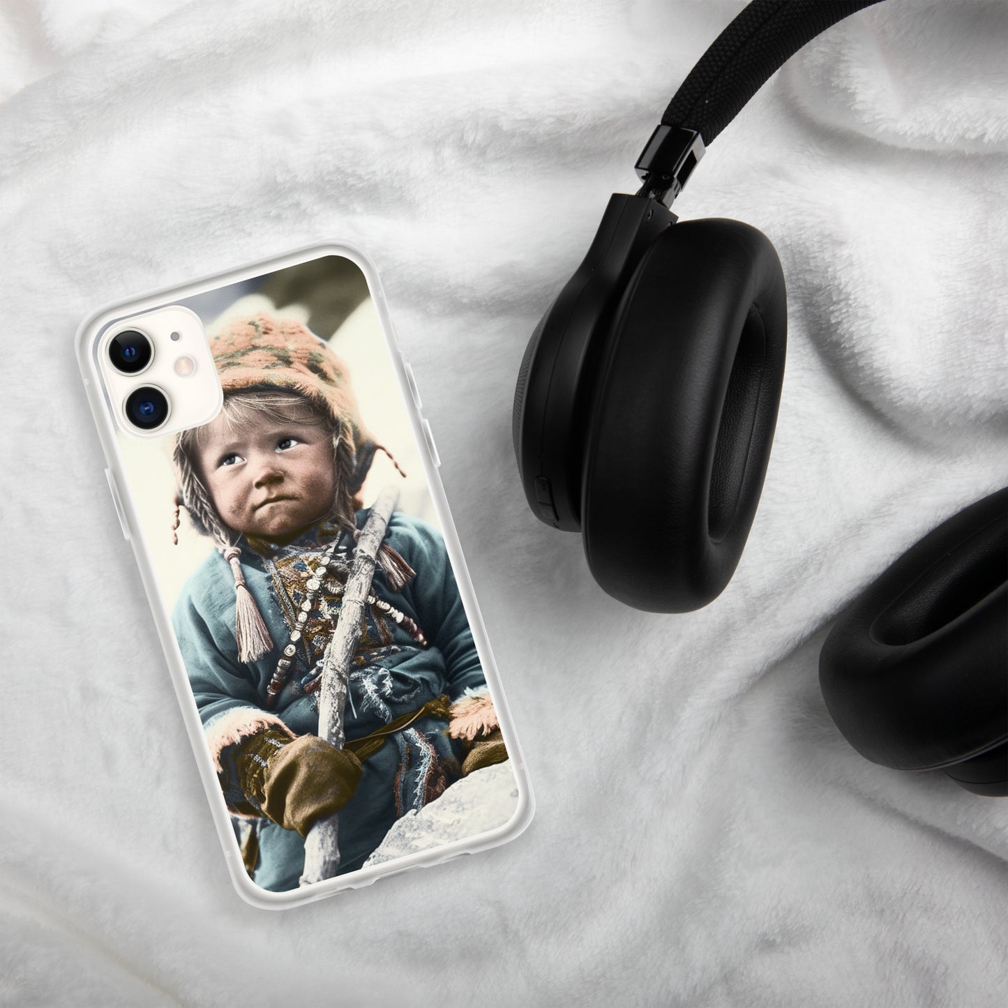 iPhone® Case / Clear Edition / Portrait Ötzi Tisenjoch II