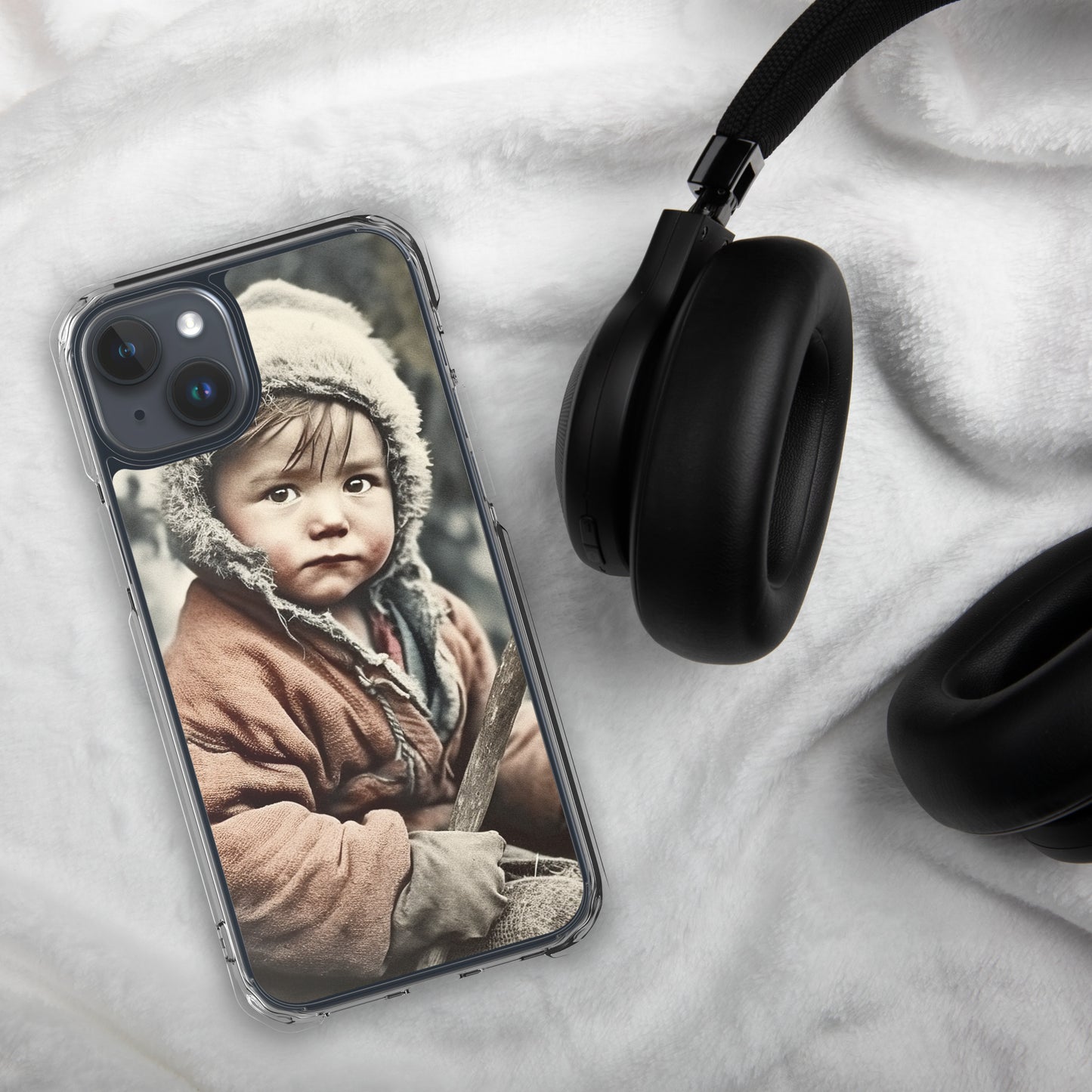 iPhone® Case / Clear Edition / Portrait Ötzi Tisenjoch I