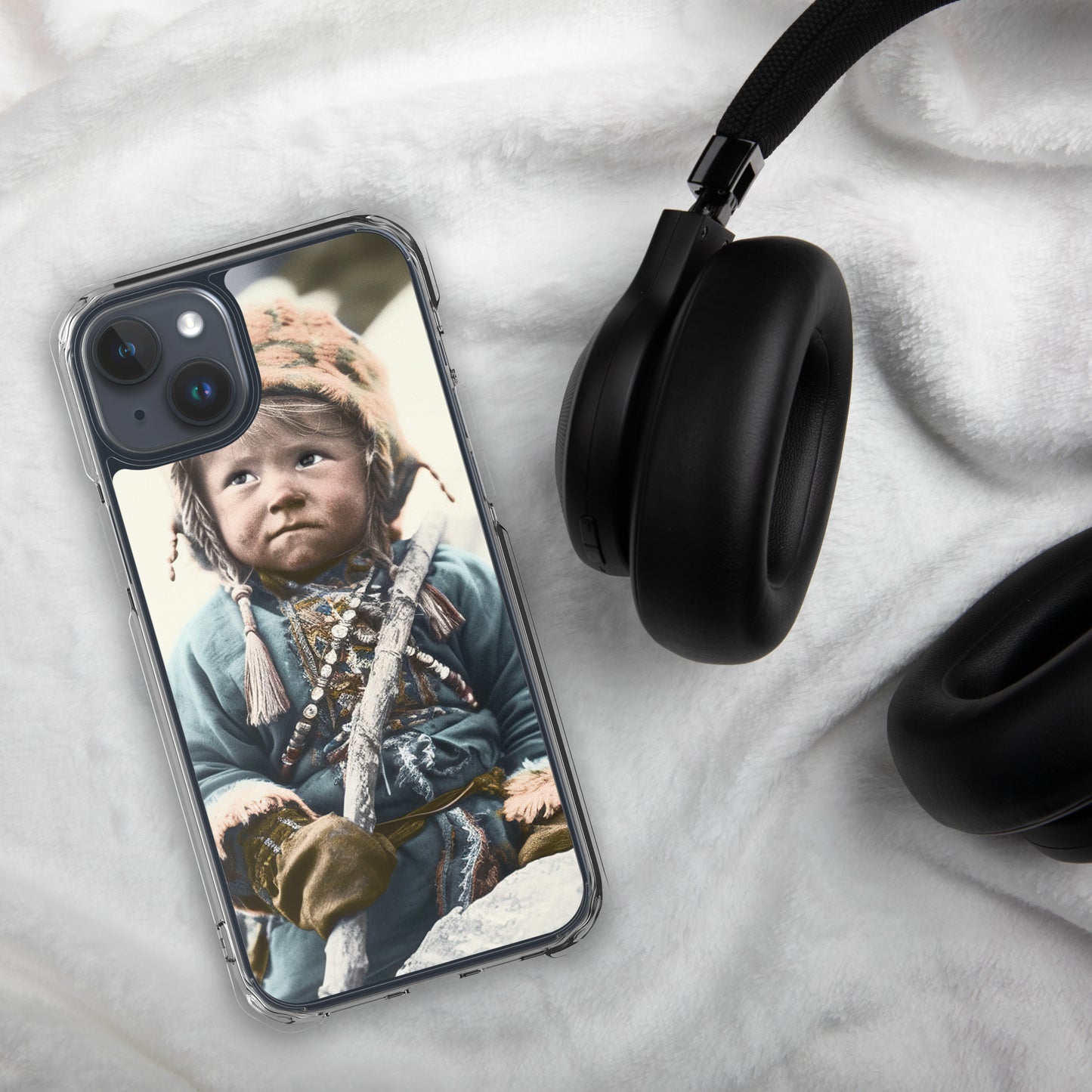 iPhone® Case / Clear Edition / Portrait Ötzi Tisenjoch II