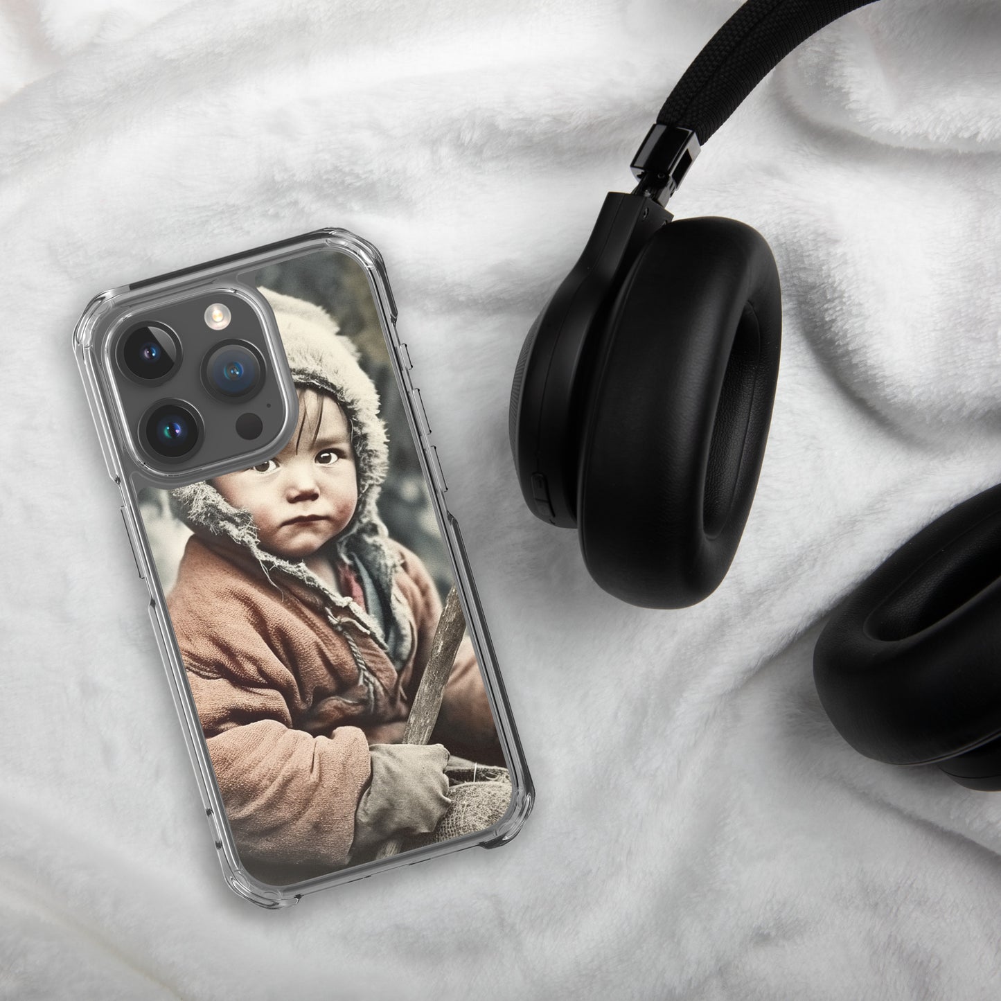 iPhone® Case / Clear Edition / Portrait Ötzi Tisenjoch I