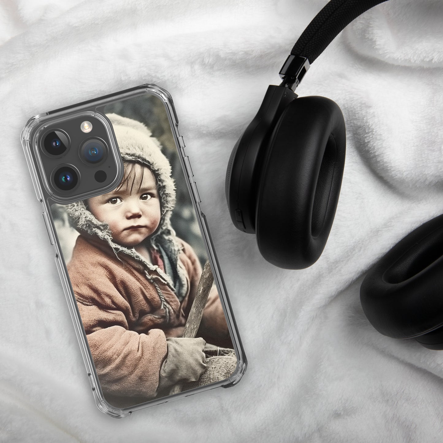 iPhone® Case / Clear Edition / Portrait Ötzi Tisenjoch I