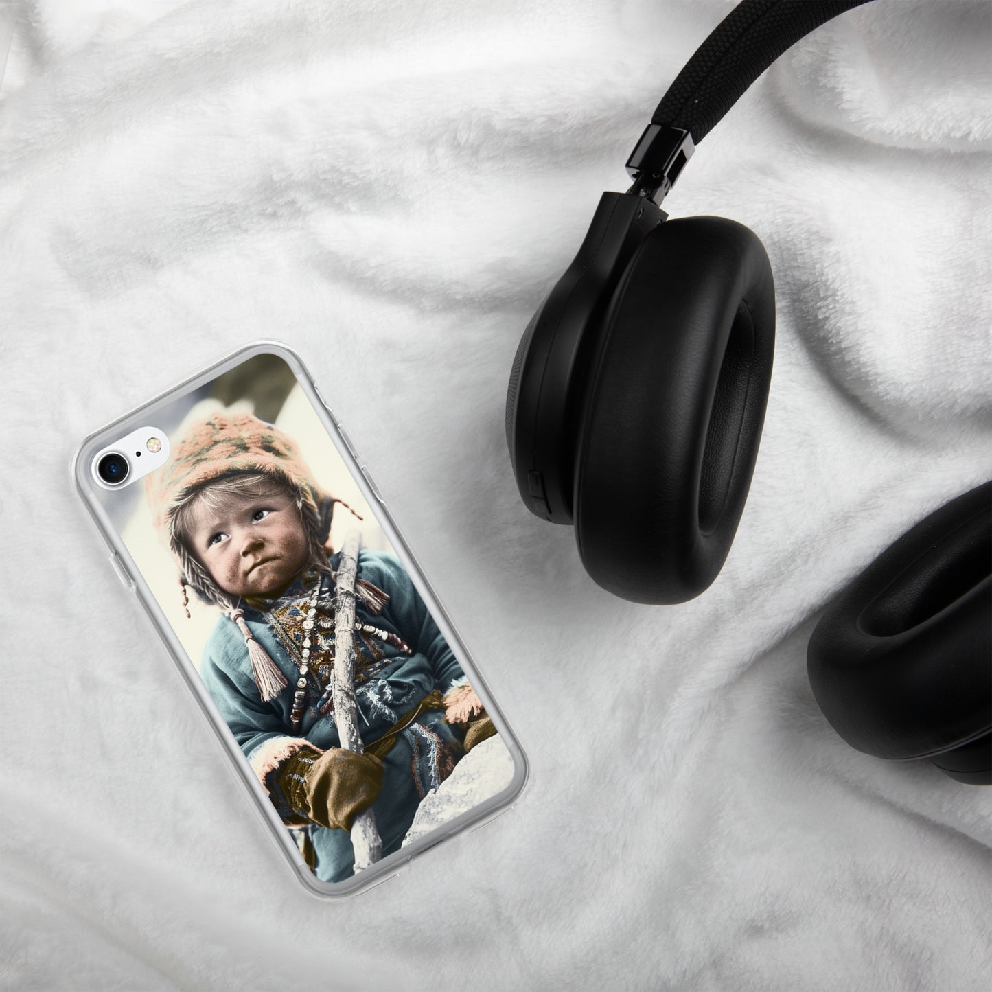 iPhone® Case / Clear Edition / Portrait Ötzi Tisenjoch II