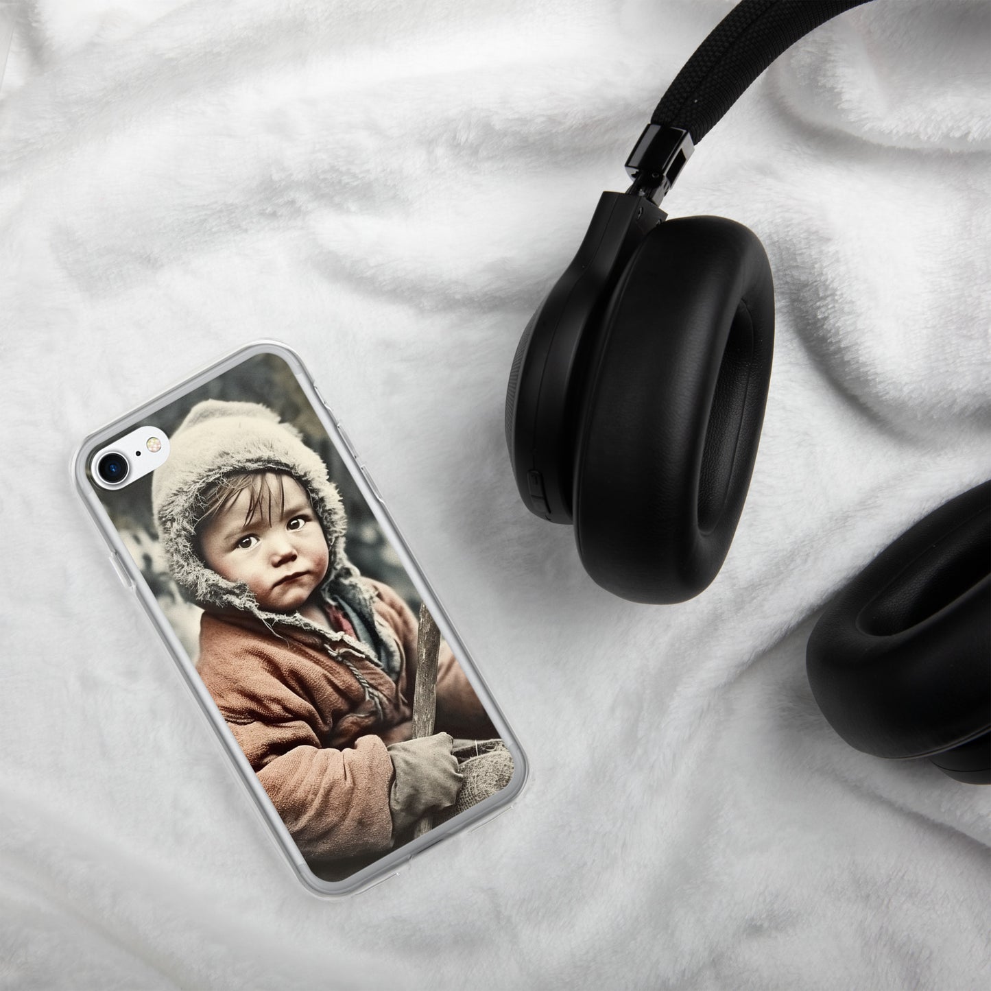 iPhone® Case / Clear Edition / Portrait Ötzi Tisenjoch I