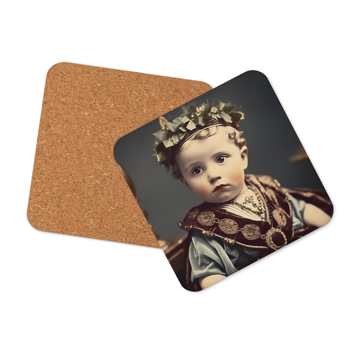 Coaster / 1x Cork / Portrait Gaius Julius I