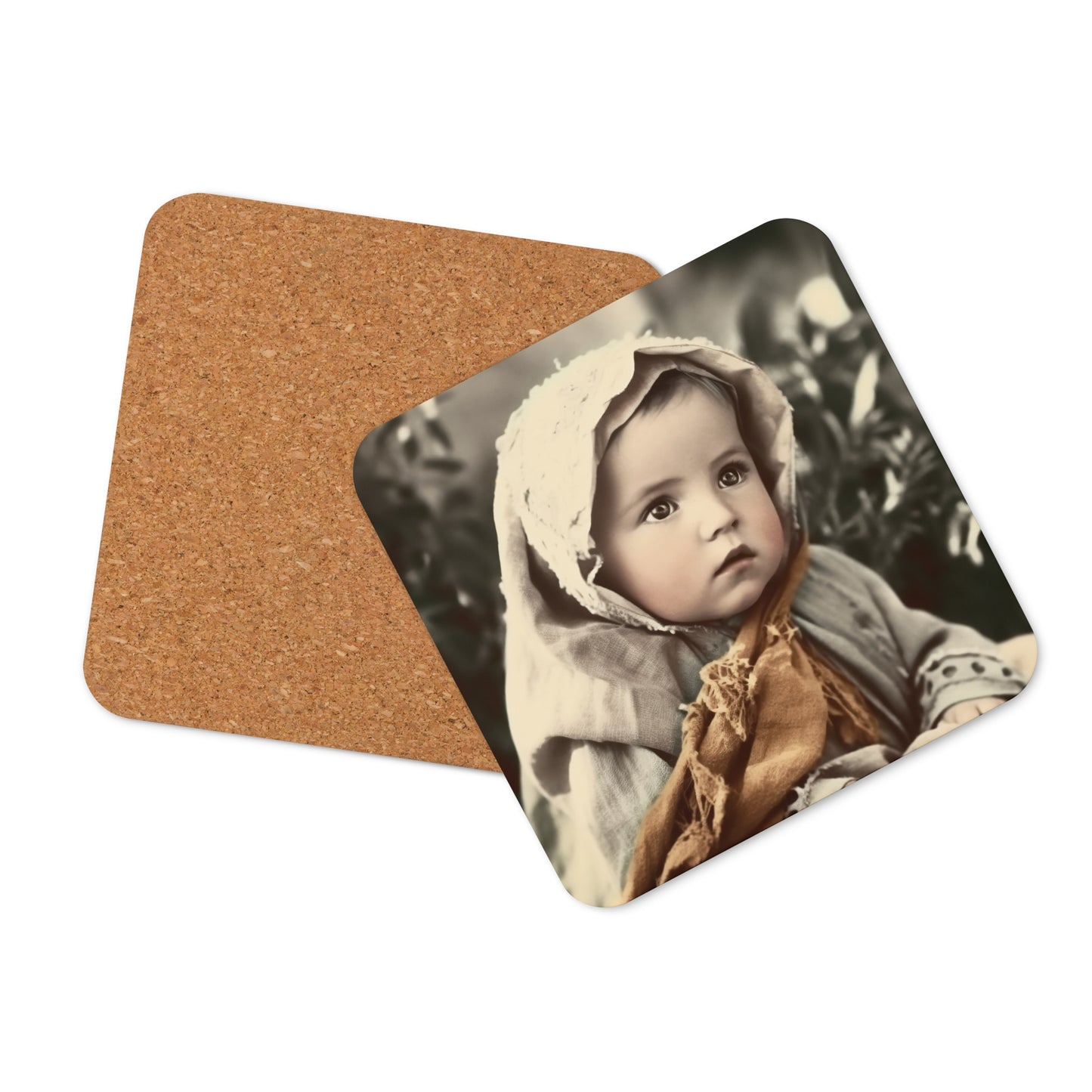 Coaster / 1x Cork / Portrait Jesus Nazareth I