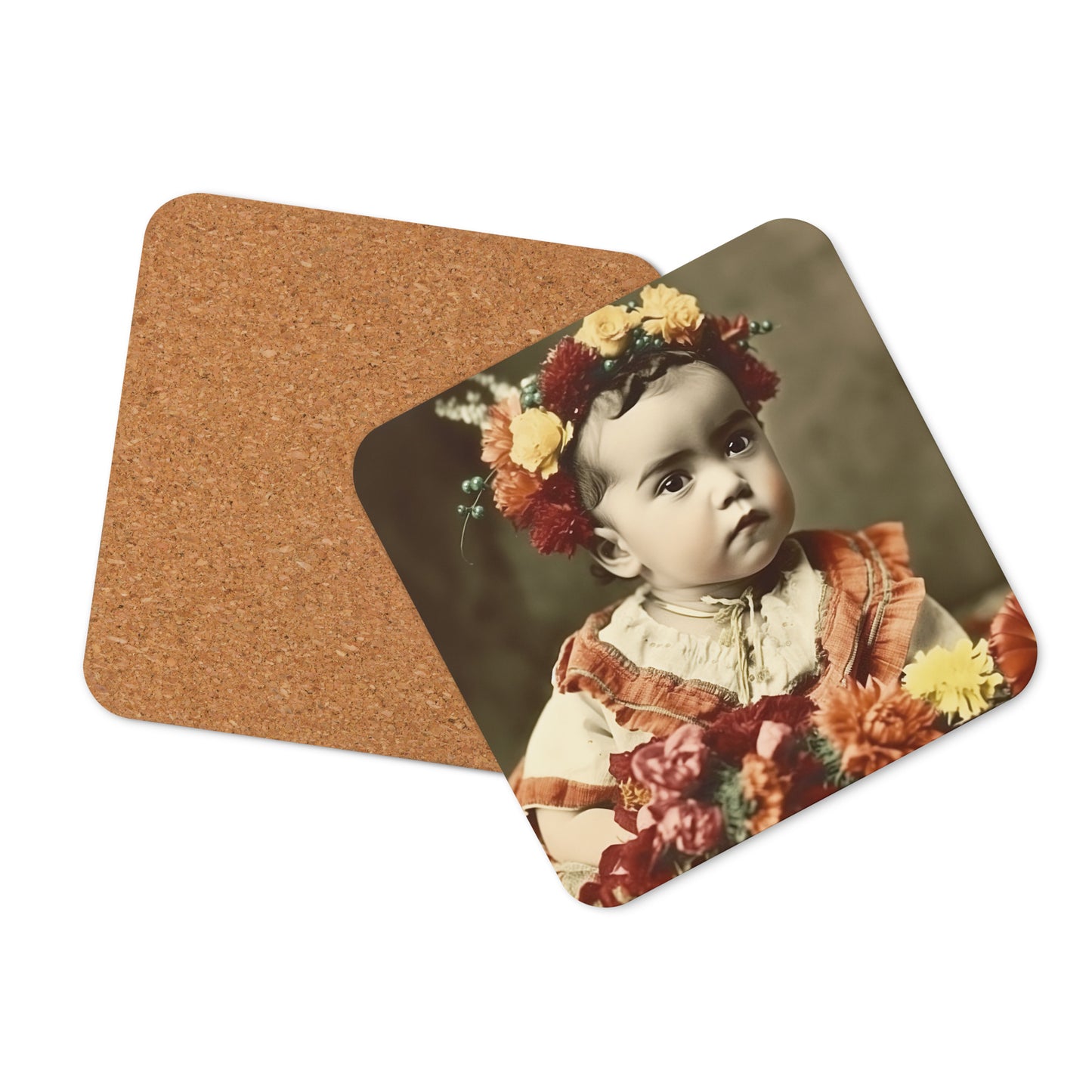 Coaster / 1x Cork / Portrait Magdalena Frida I