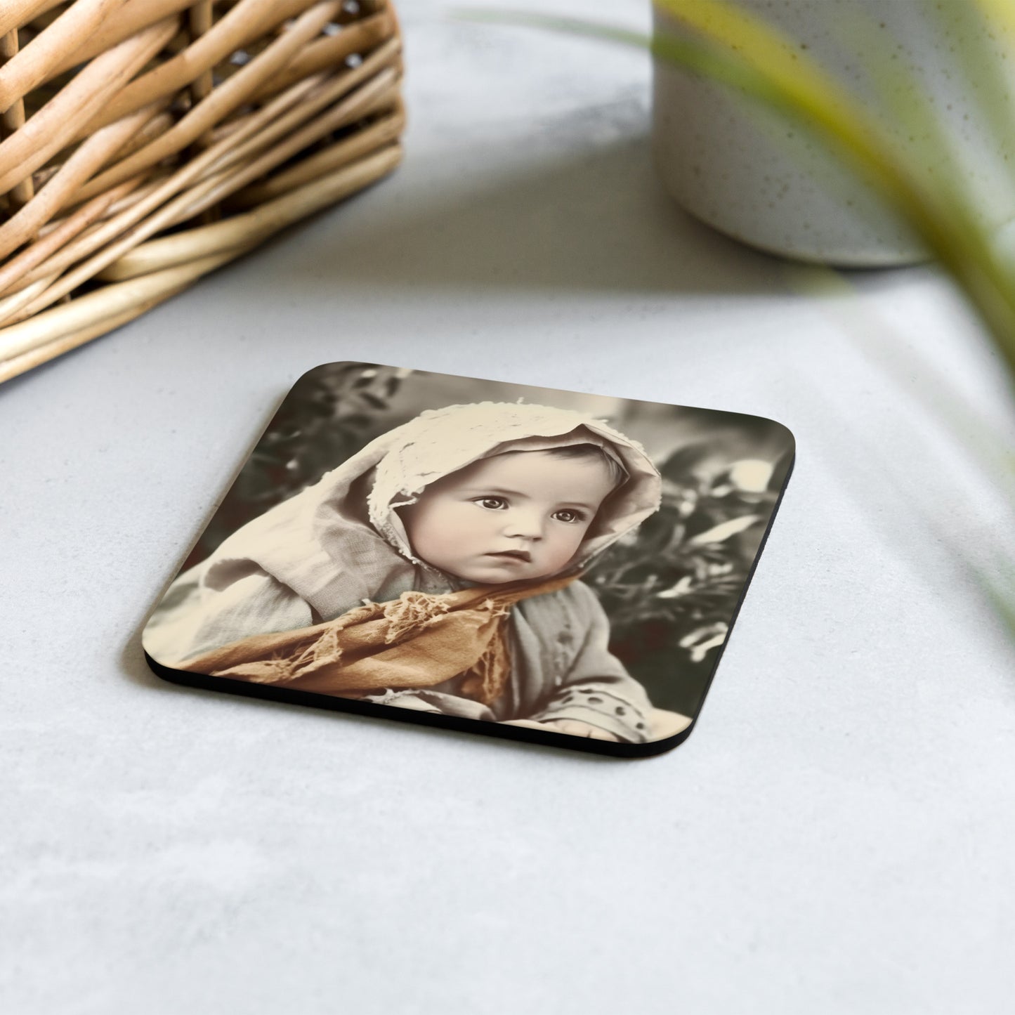 Coaster / 1x Cork / Portrait Jesus Nazareth I