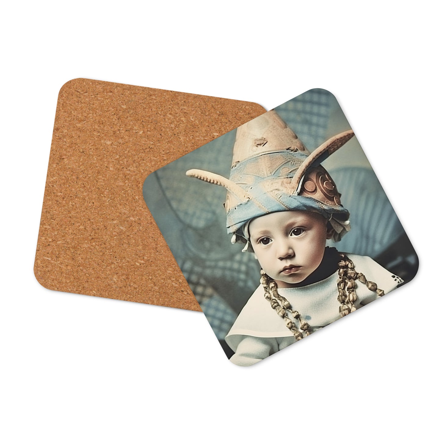 Coaster / 1x Cork / Portrait Akhenaten Amenhotep II