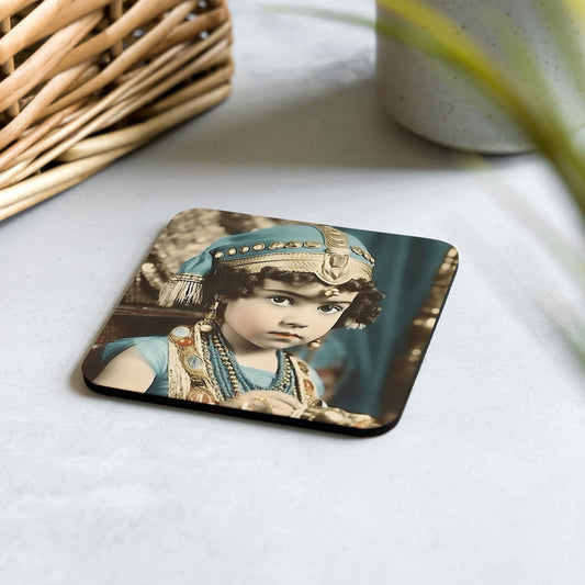 Coaster / 1x Cork / Portrait Cleopatra Philopator II