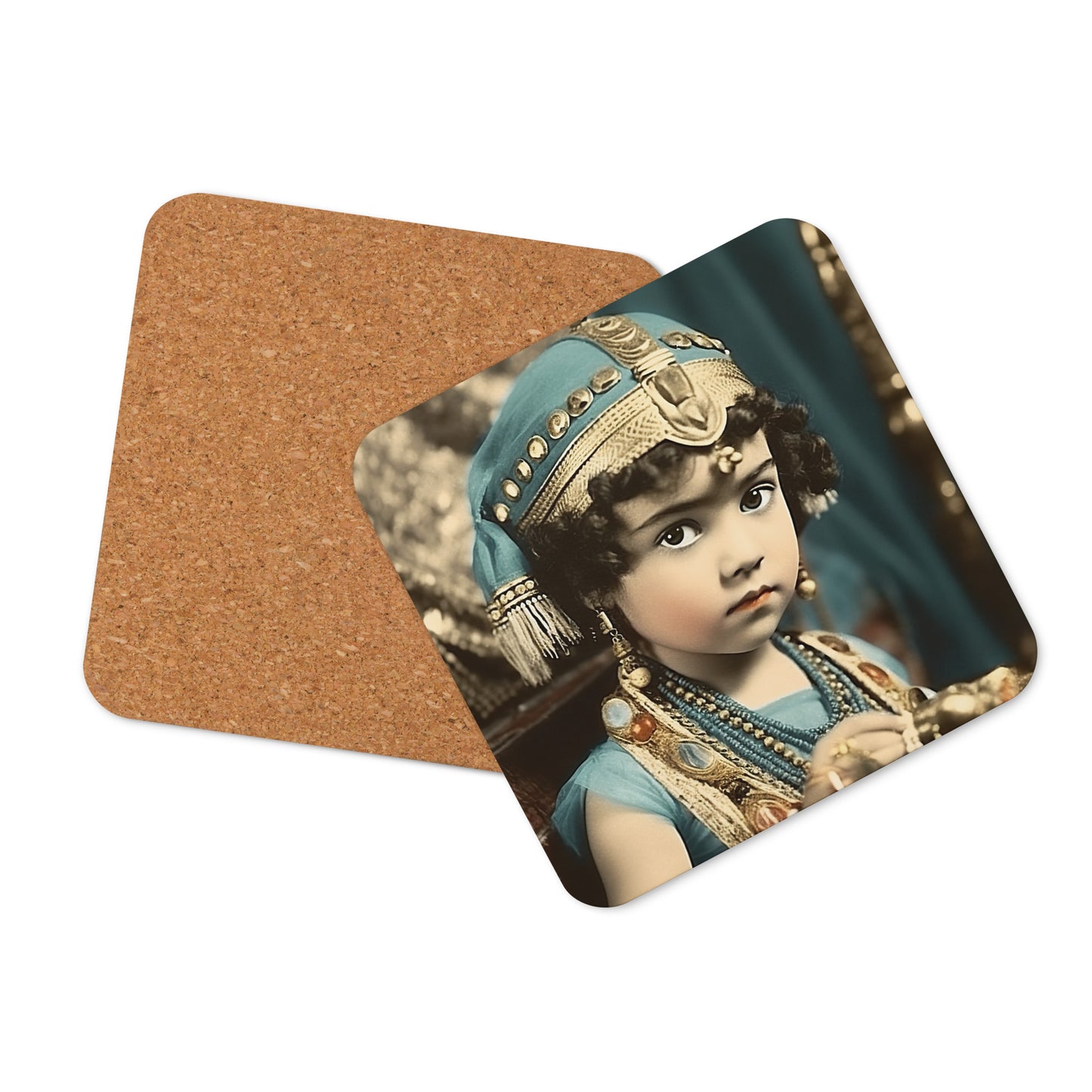 Coaster / 1x Cork / Portrait Cleopatra Philopator II