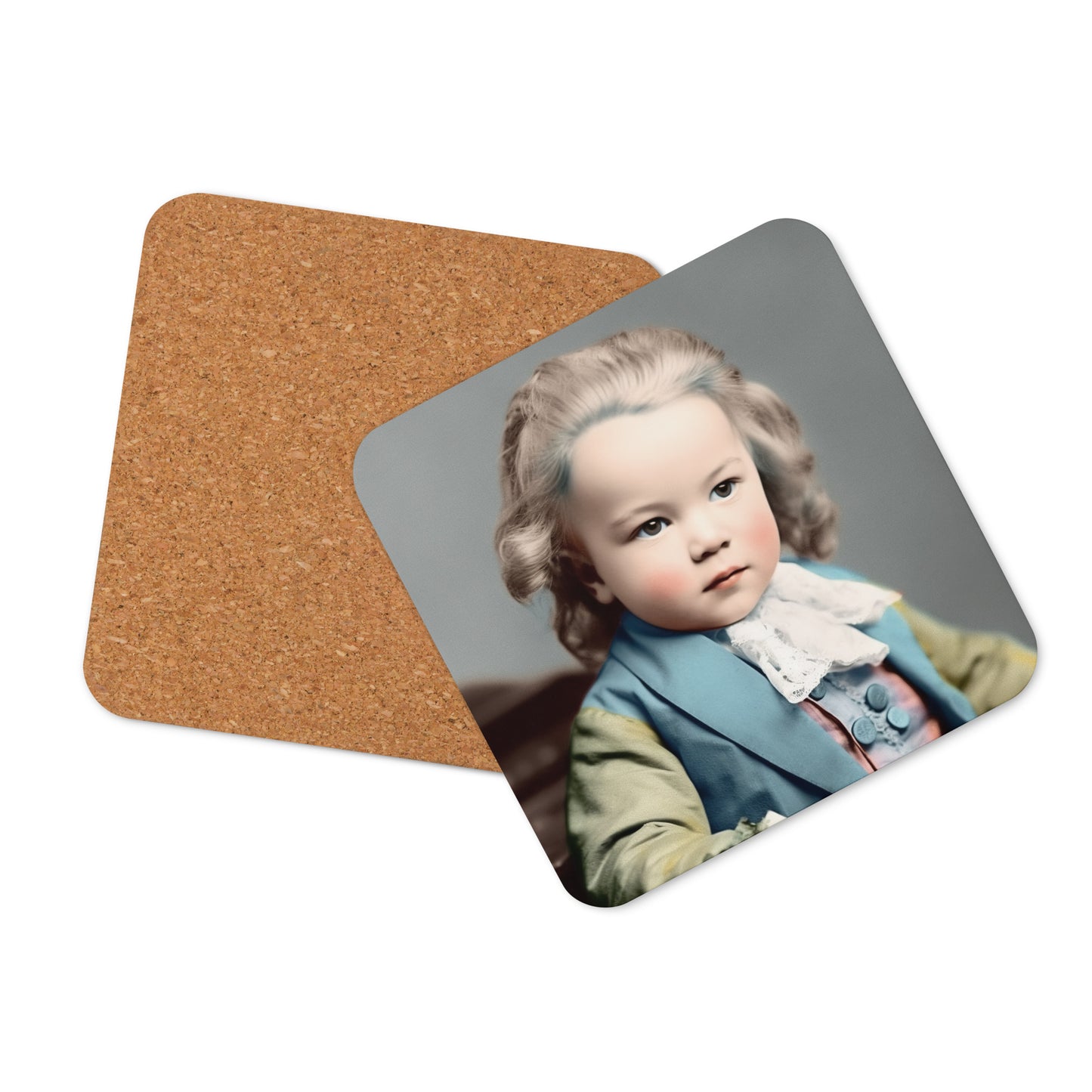 Coaster / 1x Cork / Portrait Johann Sebastian V