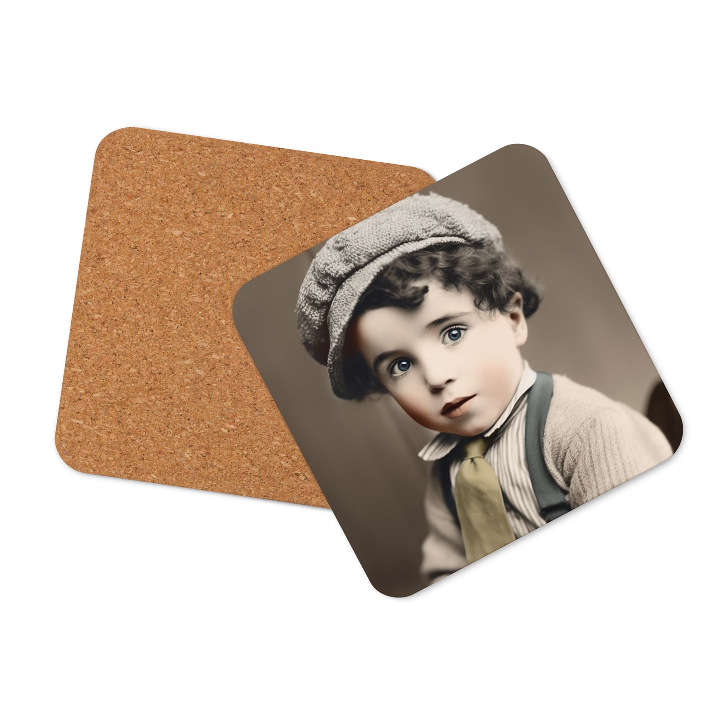 Coaster / 1x Cork / Portrait Charles 'Charlie' Spencer III