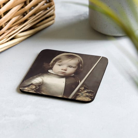 Coaster / 1x Cork / Portrait Jeanne 'Joan' Arc II